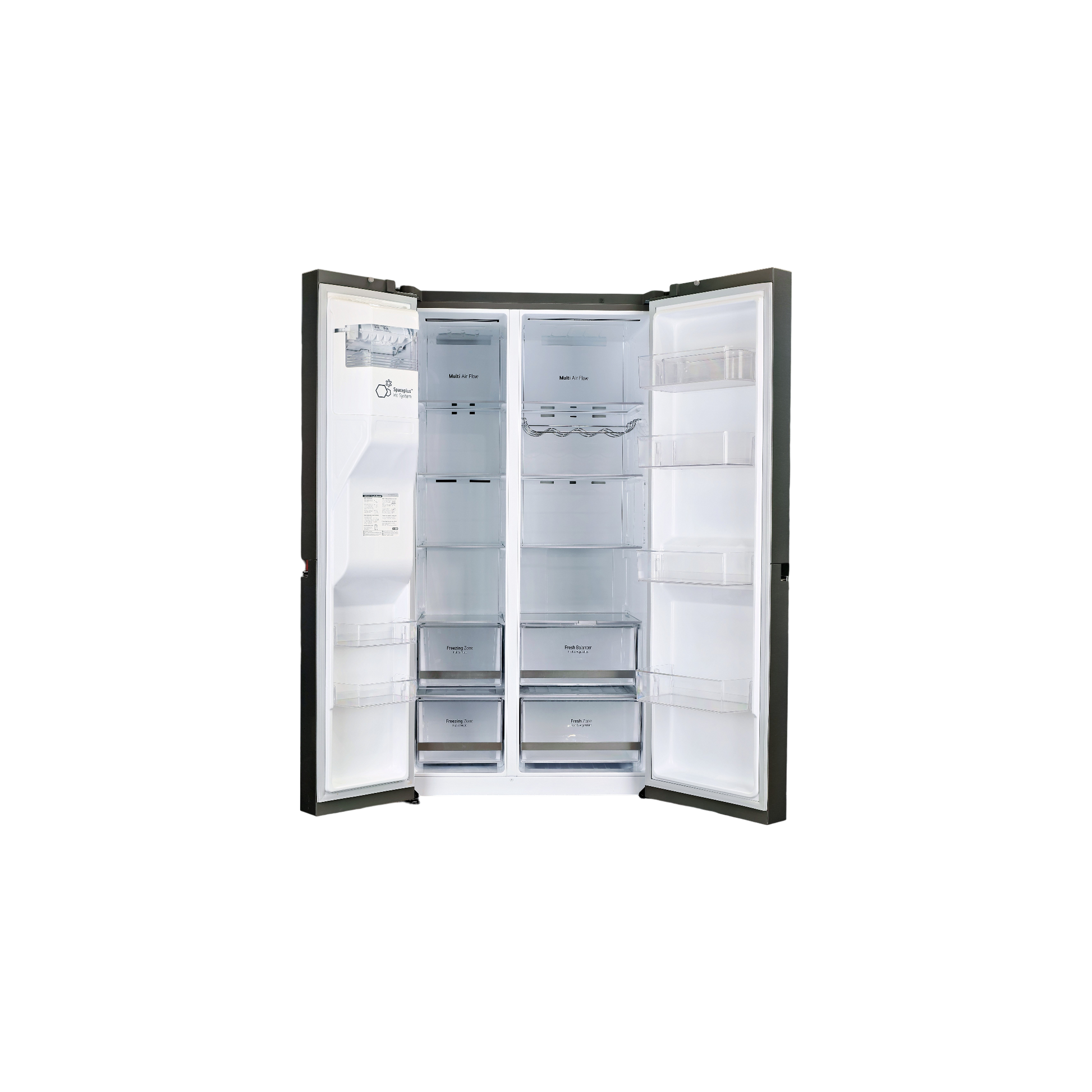 Réfrigérateur Américain 635 L Reconditionné LG GSLV80DSLF : vue de l'intérieur