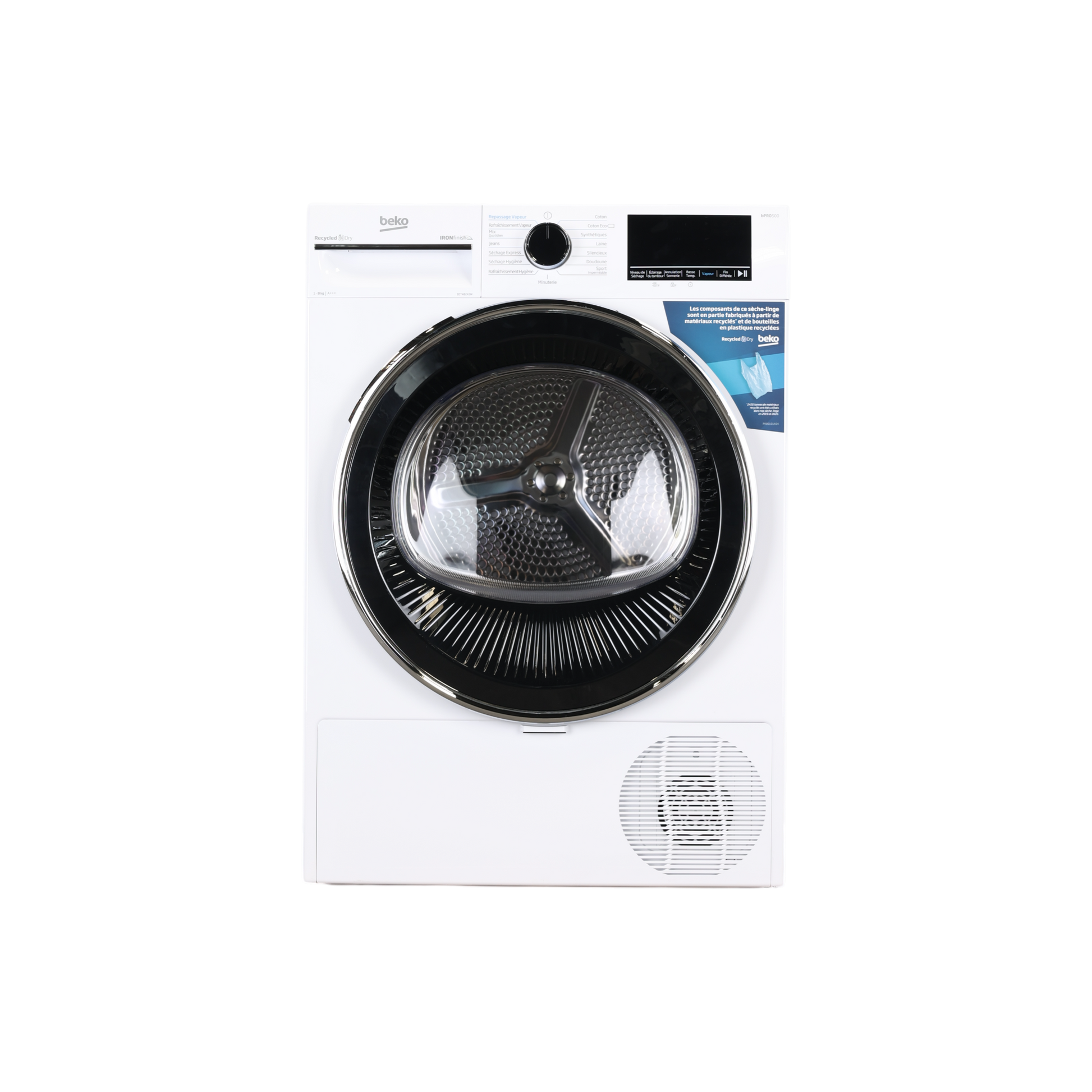 Seche-Linge Pompe À Chaleur 8 kg Reconditionné BEKO B5T48243W : vue de face