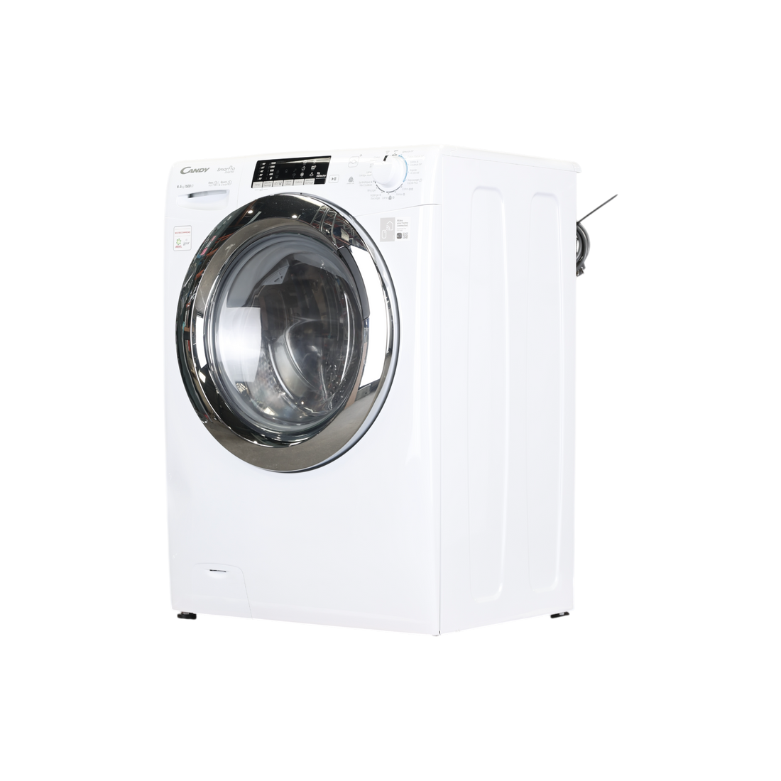Lave-Linge Sechant 8 kg Reconditionné CANDY CSOW5854TWMC-S : vue du côté gauche