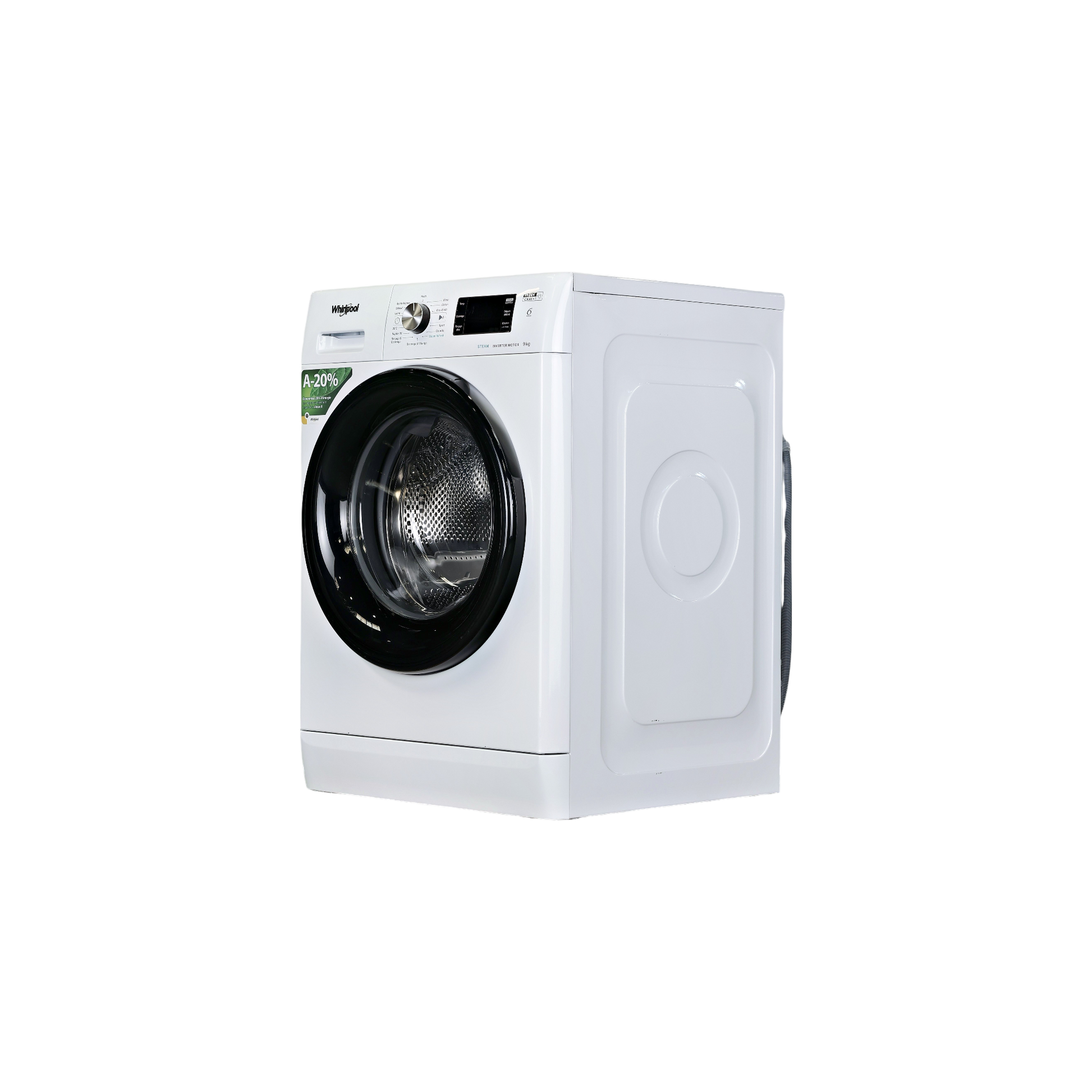 Lave-Linge Hublot 9 kg Reconditionné WHIRLPOOL FFBB9489BVFR : vue du côté gauche