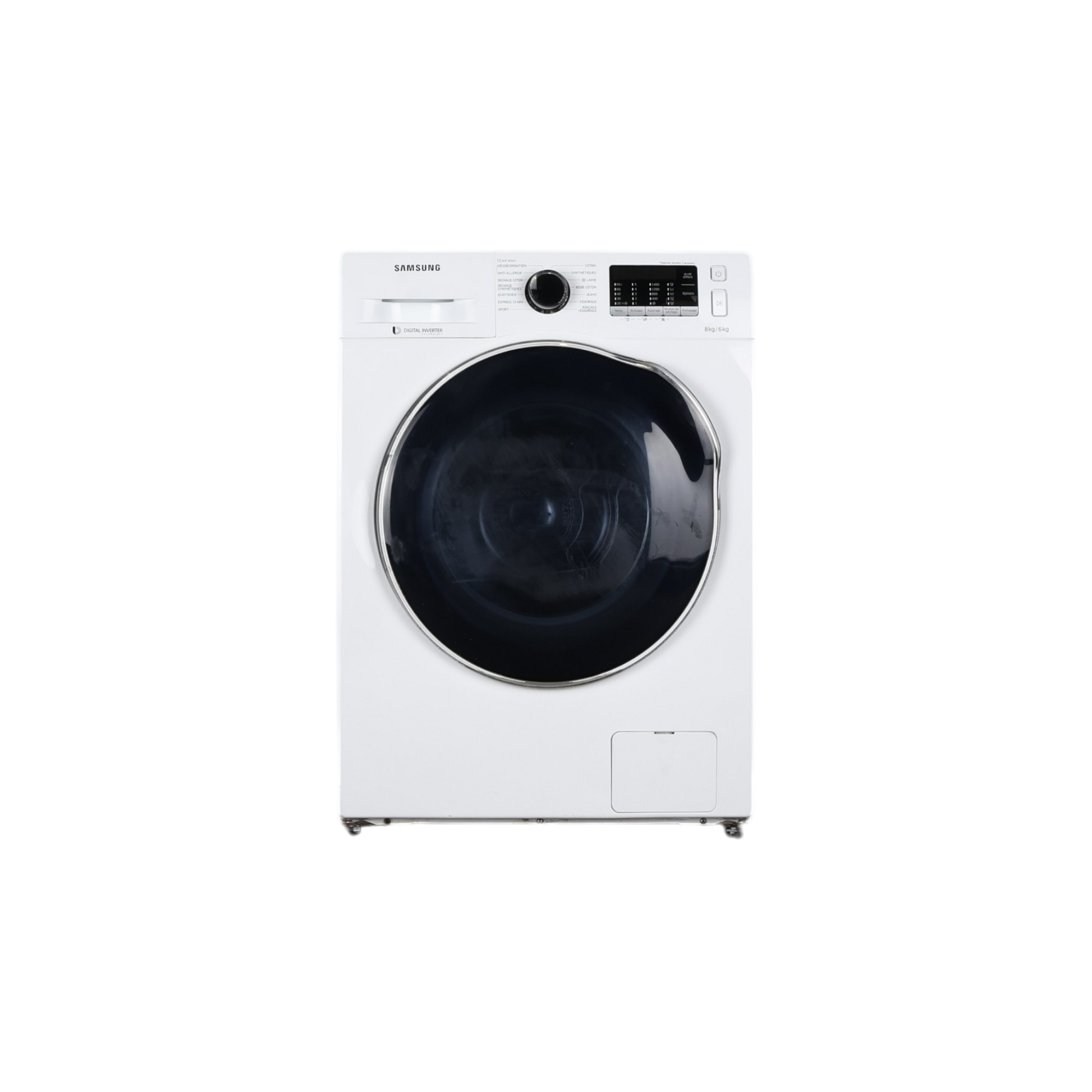 Lave-Linge Sechant 8 kg Reconditionné SAMSUNG WD80J5430AW : vue de face