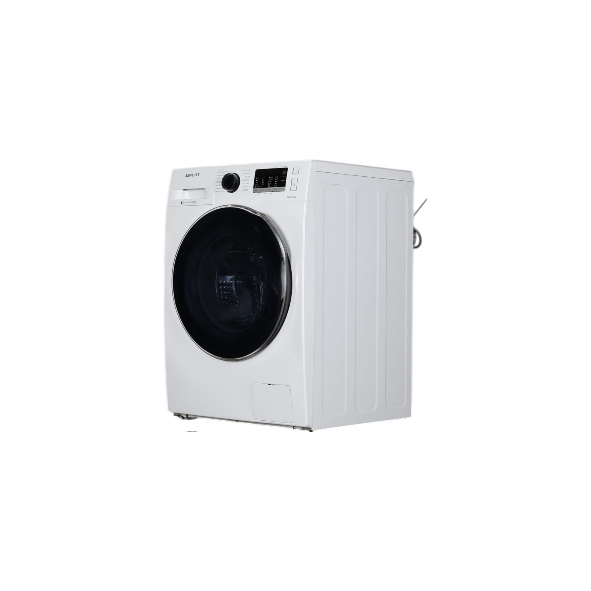 Lave-Linge Sechant 8 kg Reconditionné SAMSUNG WD80J5430AW : vue du côté gauche