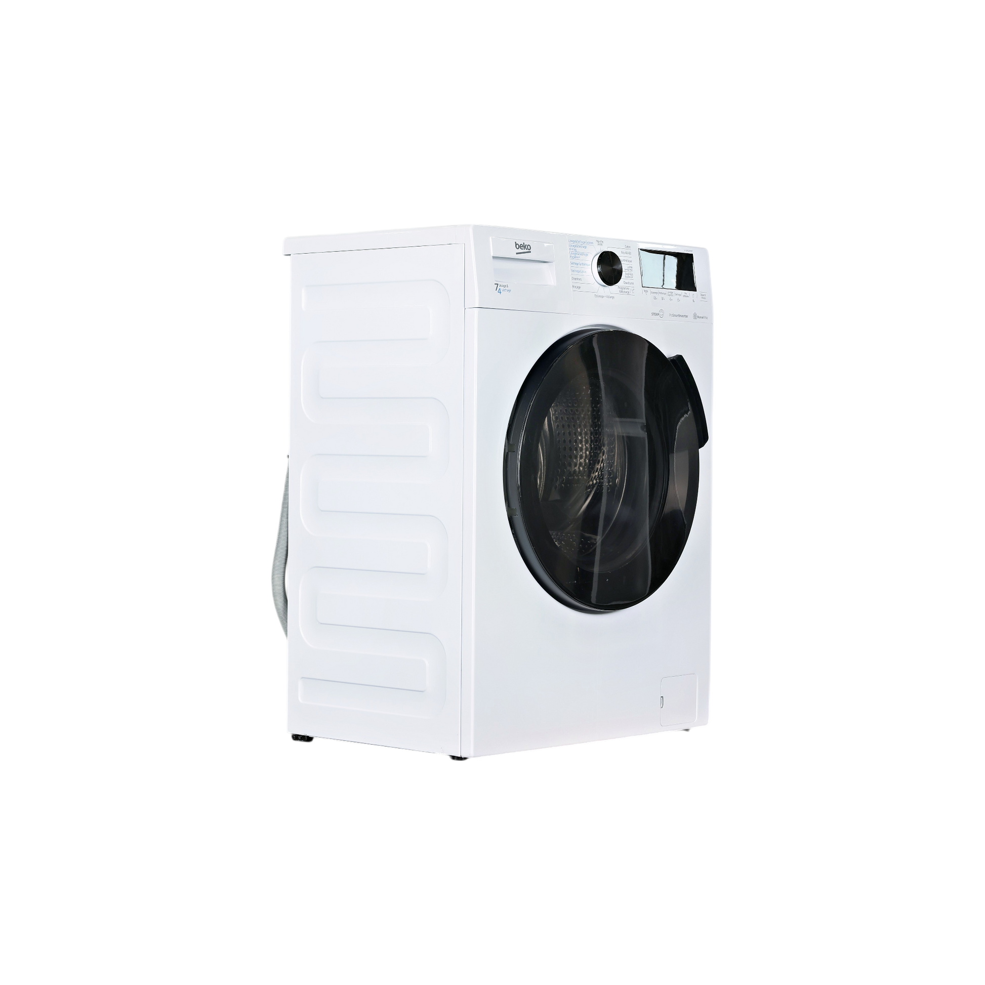 Lave-Linge Sechant 7 kg Reconditionné BEKO HTE7614YBST : vue du côté droit