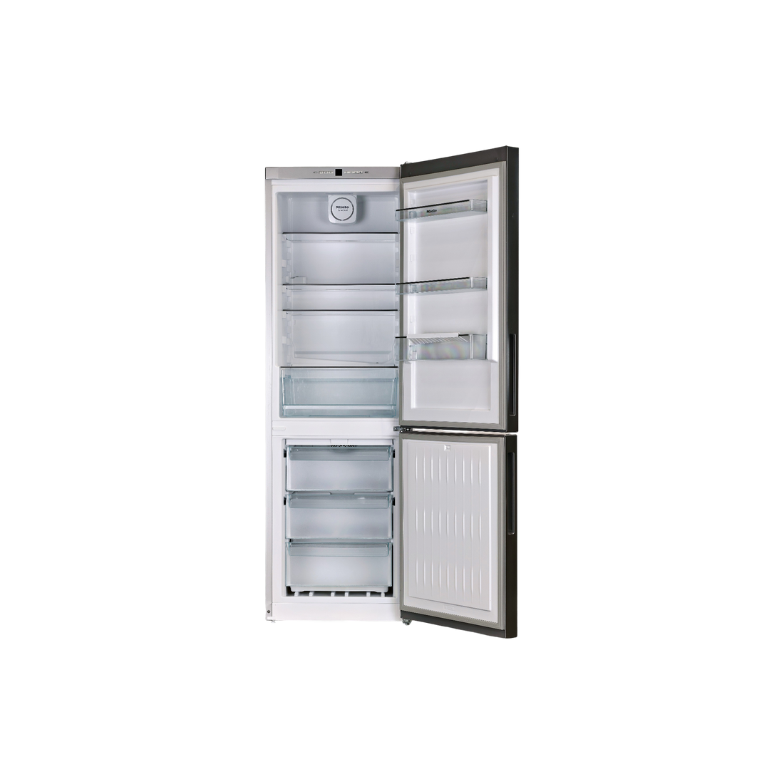 Réfrigérateur Avec Congélateur 304 L Reconditionné MIELE KFN 28132 D EDT/CS : vue de l'intérieur