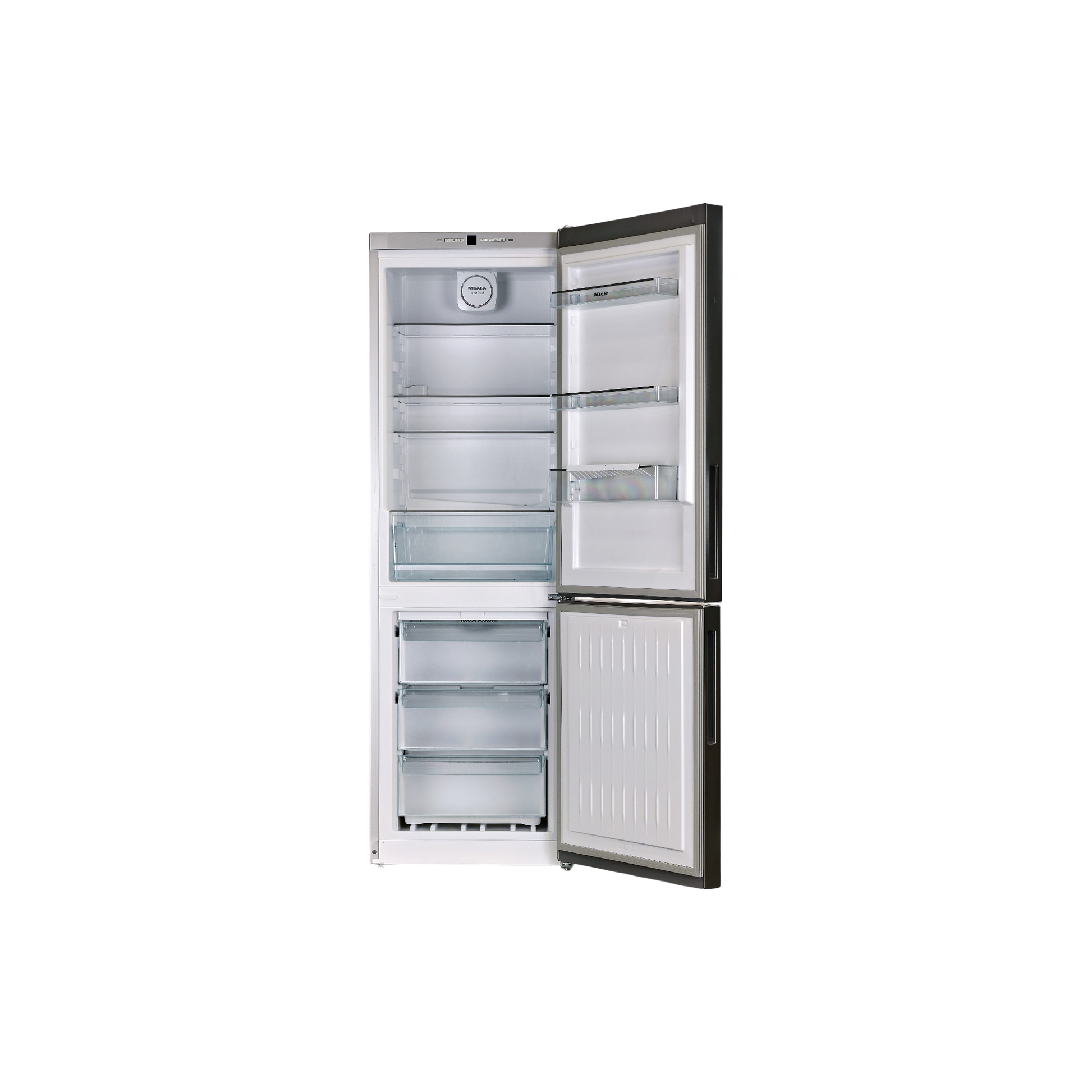 Réfrigérateur Avec Congélateur 304 L Reconditionné MIELE KFN 28132 D EDT/CS : vue de l'intérieur