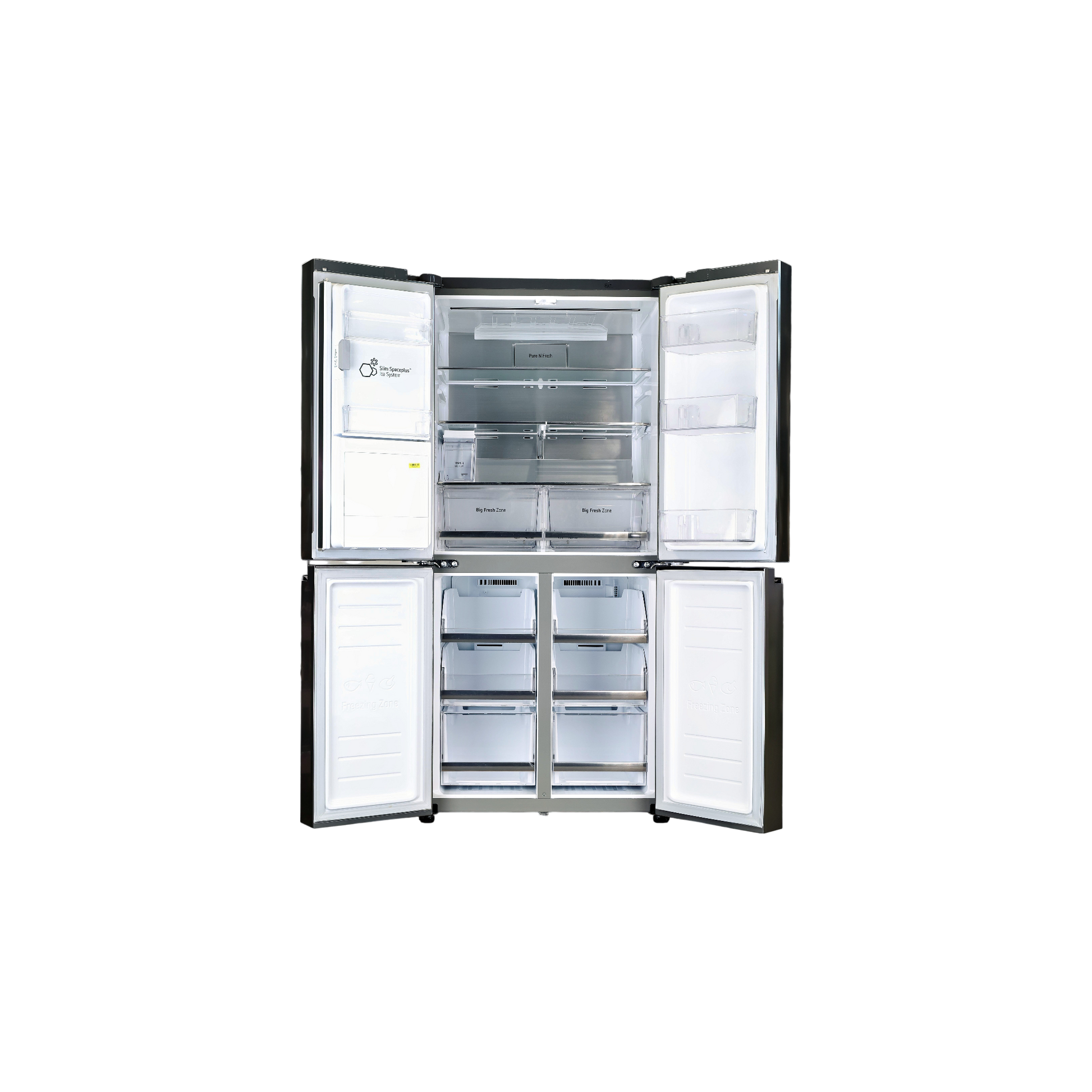 Réfrigérateur Multi-Portes 506 L Reconditionné LG GML844PZAE : vue de l'intérieur