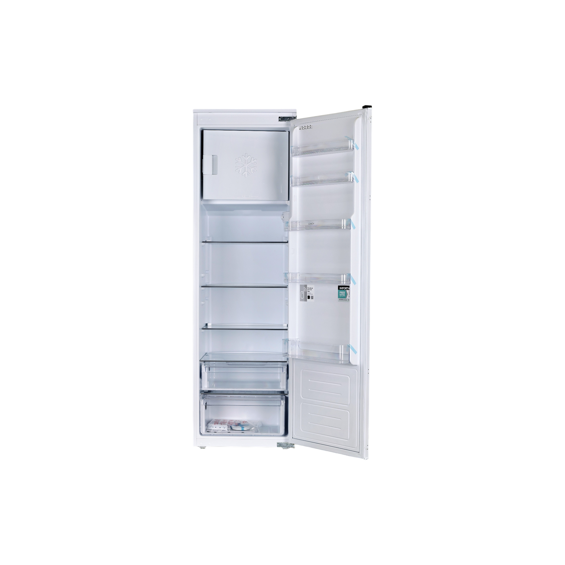 Réfrigérateur Encastrable 286 L Reconditionné CANDY CM4S518EW : vue de l'intérieur