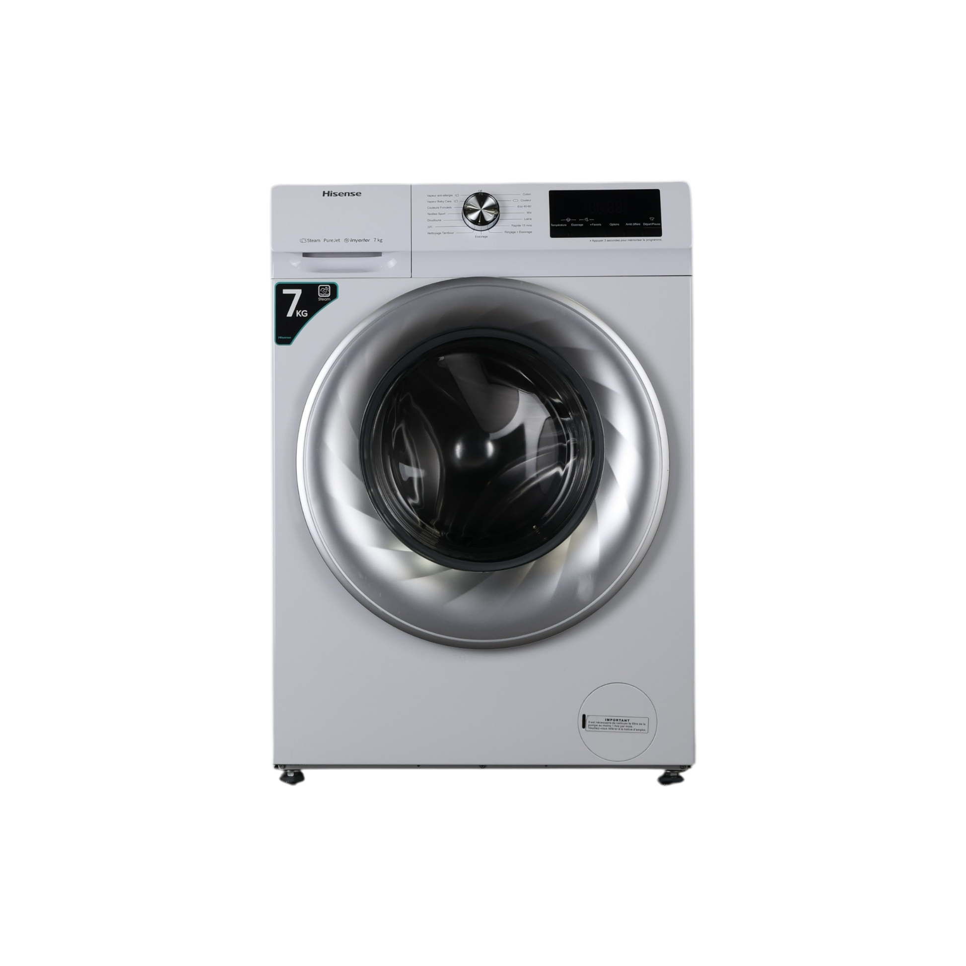 Lave-Linge Hublot 7 kg Reconditionné HISENSE WFQY7014EVJM : vue de face