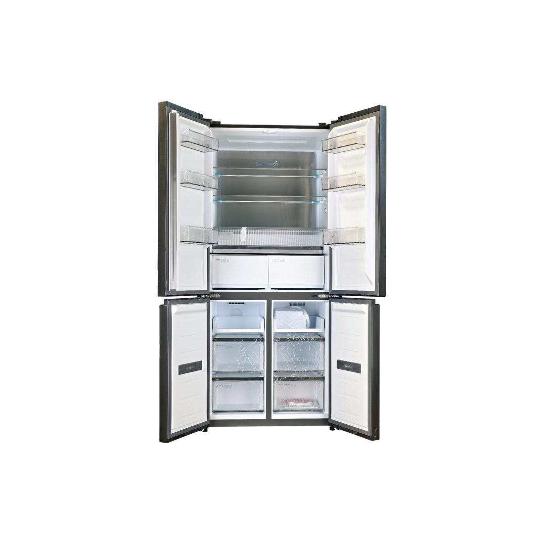 Réfrigérateur Multi-Portes 456 L Reconditionné TCL RC456CXE0 : vue de l'intérieur