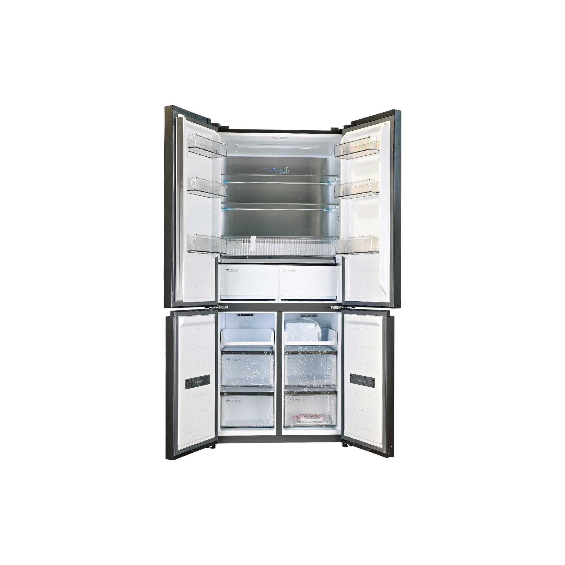 Réfrigérateur Multi-Portes 456 L Reconditionné TCL RC456CXE0 : vue de l'intérieur