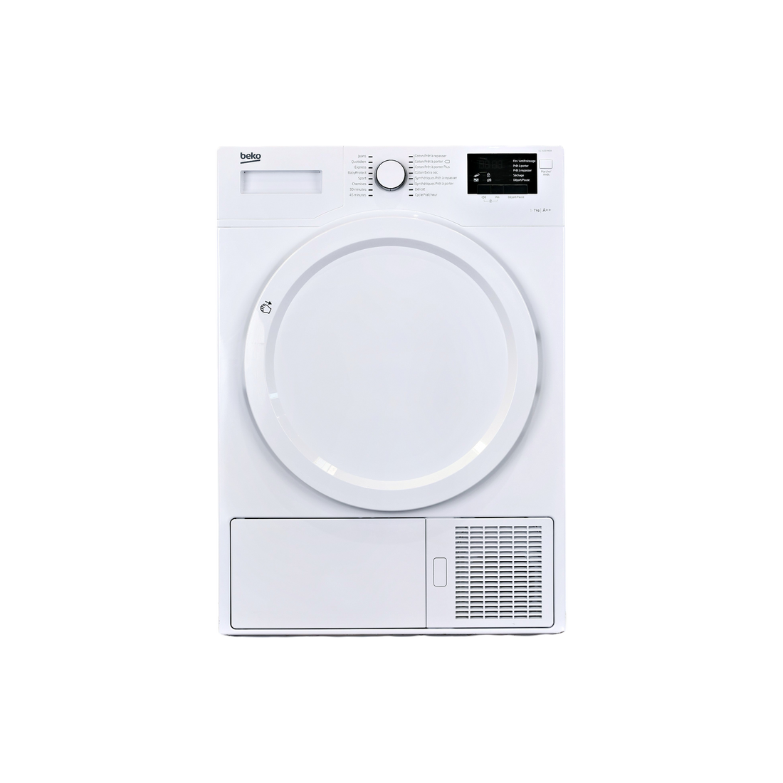 Seche-Linge Pompe À Chaleur 7 kg Reconditionné BEKO DS7433PA0W : vue de face