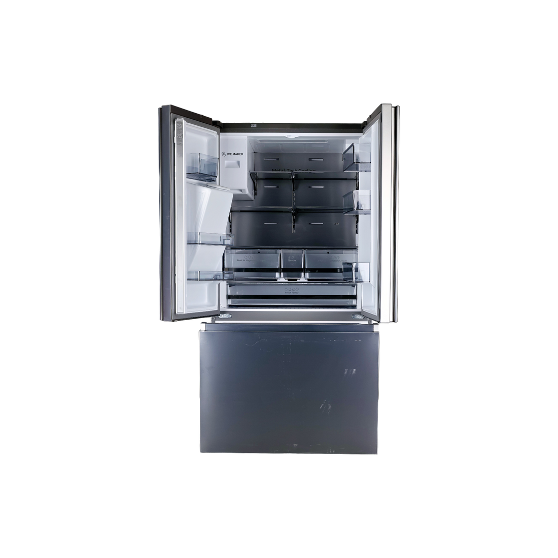 Réfrigérateur Multi-Portes 612 L Reconditionné HISENSE RF793N4SASE : vue de l'intérieur