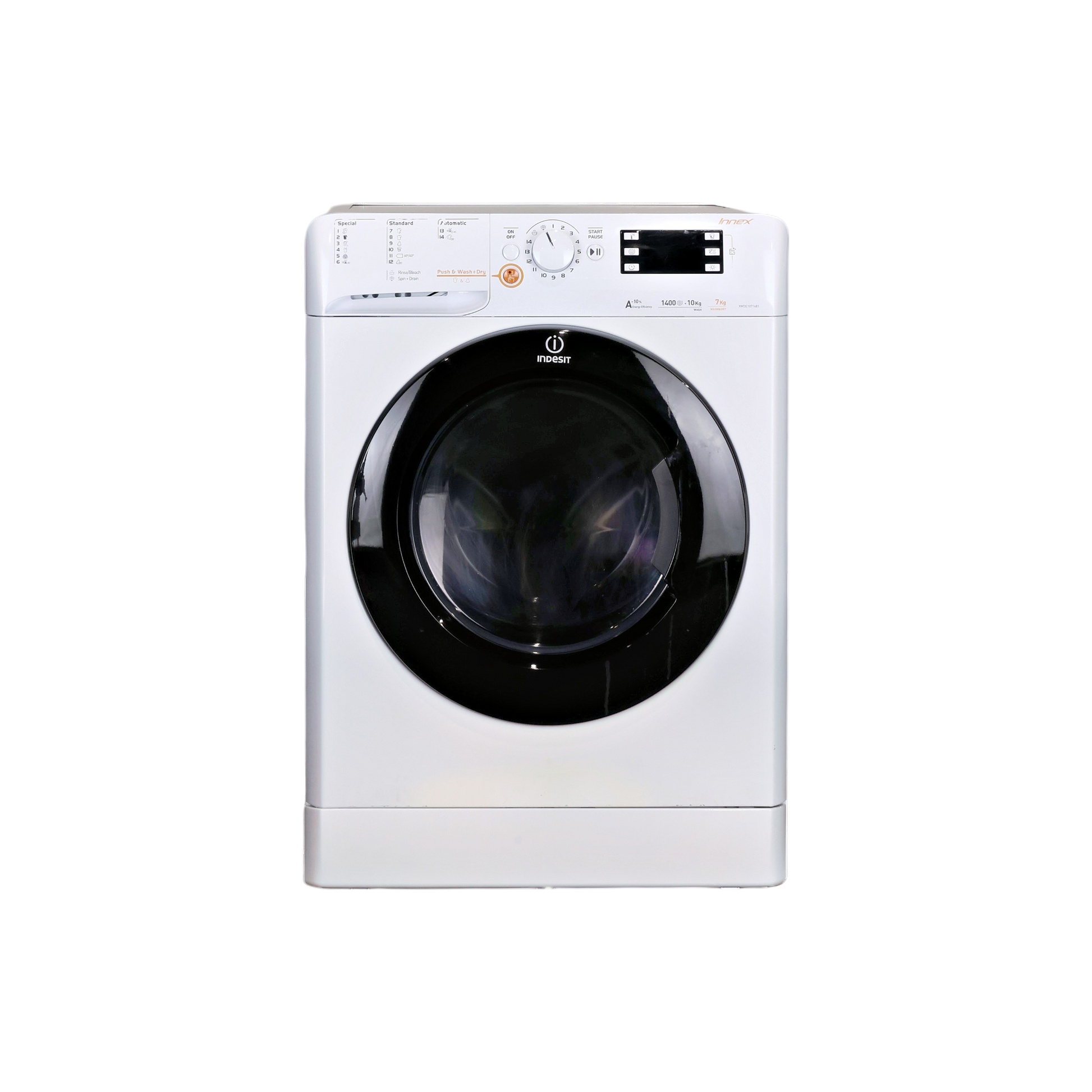Lave-linge Sechant 10 kg Reconditionné INDESIT XWDE 1071481X WKKK EU