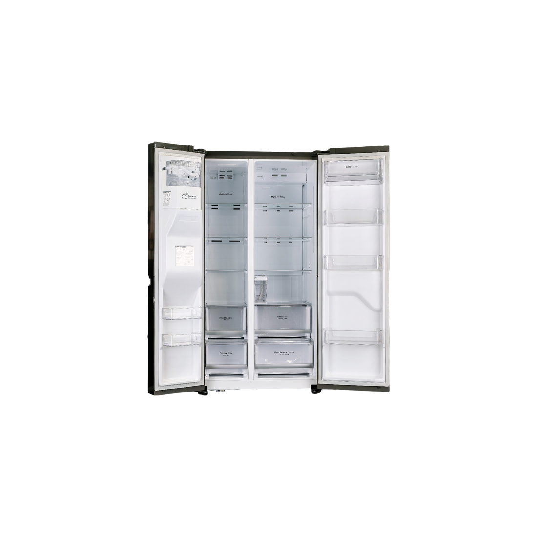 Réfrigérateur Américain 601 L Reconditionné LG GSL6661PS : vue de l'intérieur