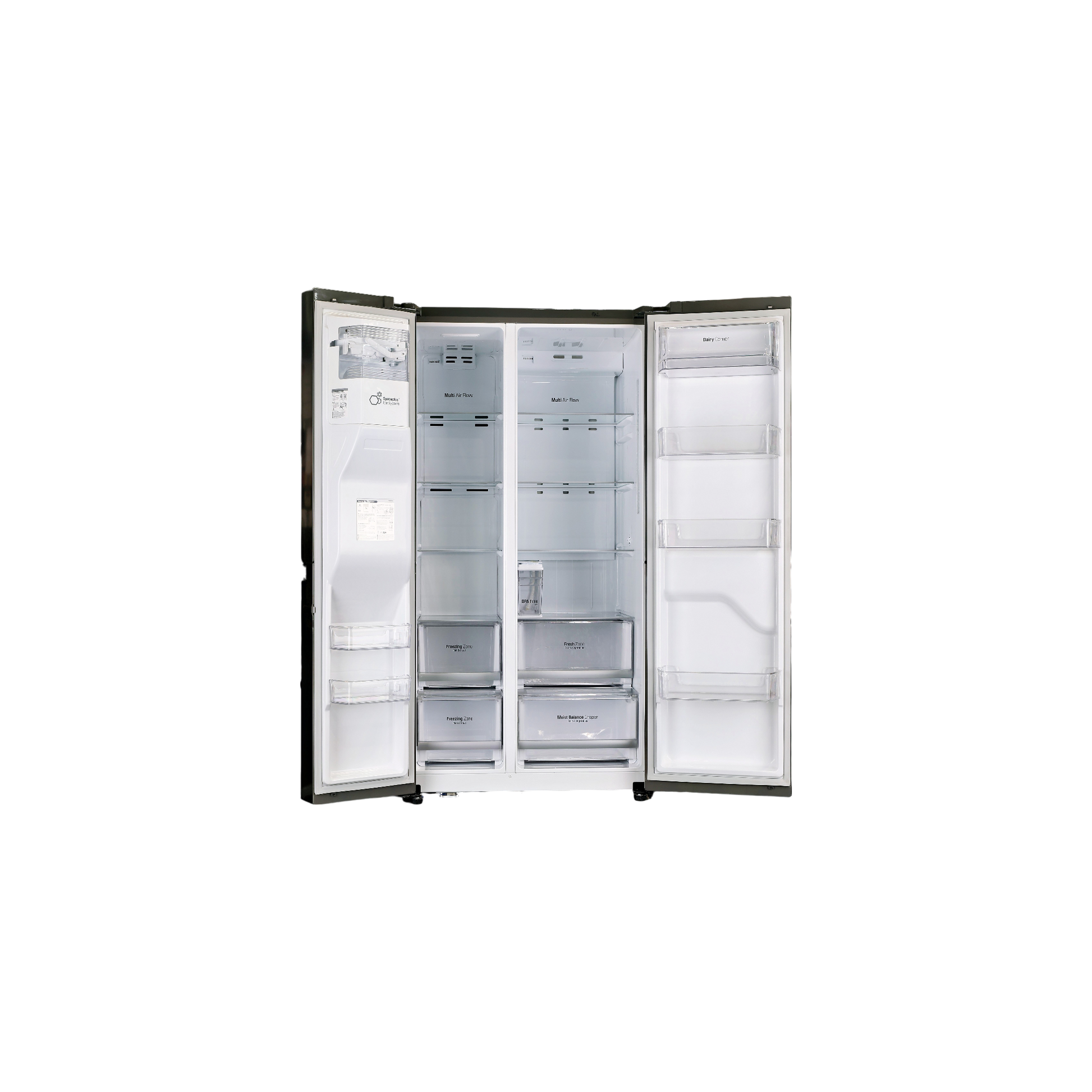 Réfrigérateur Américain 601 L Reconditionné LG GSL6661PS : vue de l'intérieur