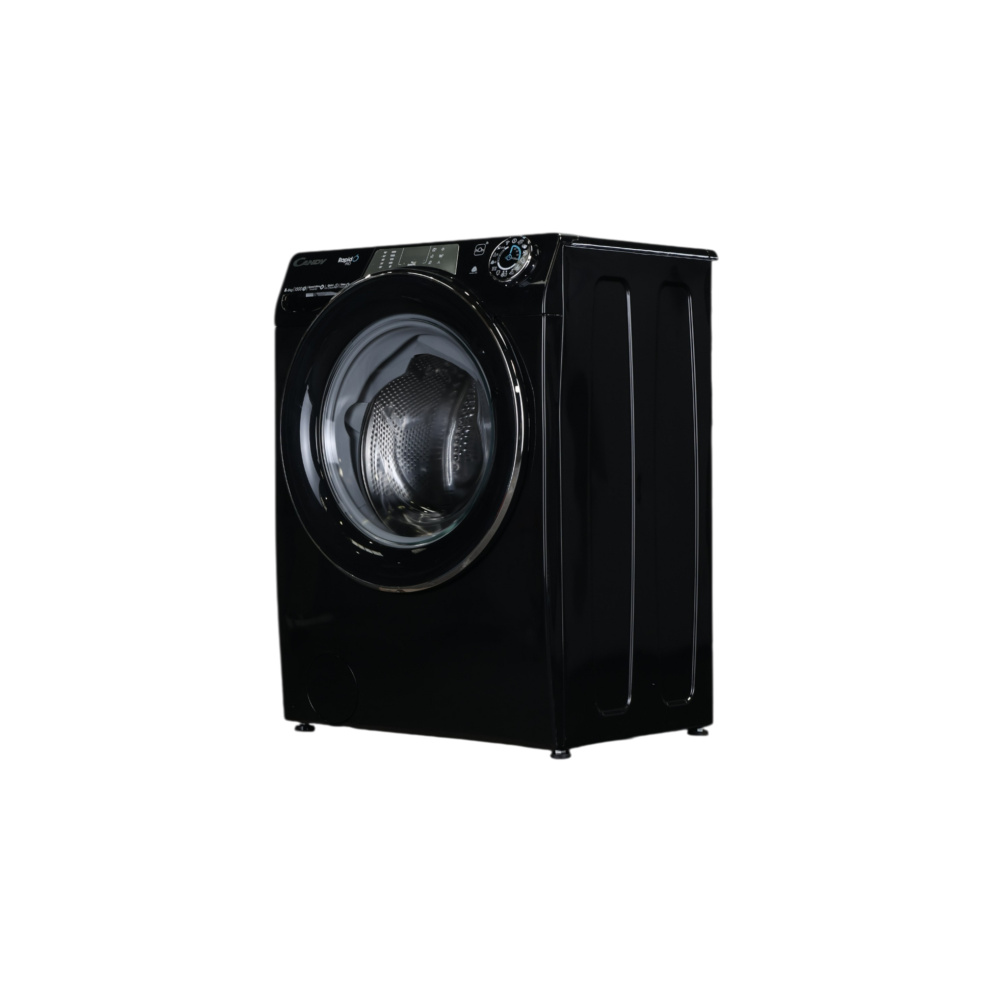 Lave-Linge Sechant 8 kg Reconditionné CANDY RPW5856BWMBCB-S : vue du côté gauche