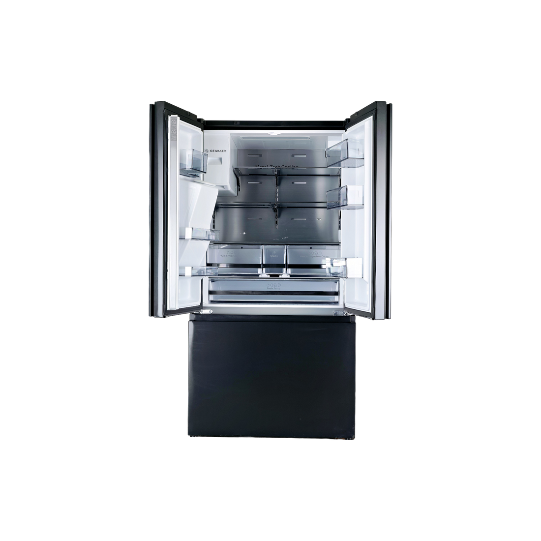 Réfrigérateur Multi-Portes 612 L Reconditionné HISENSE RF793N4SAFE : vue de l'intérieur