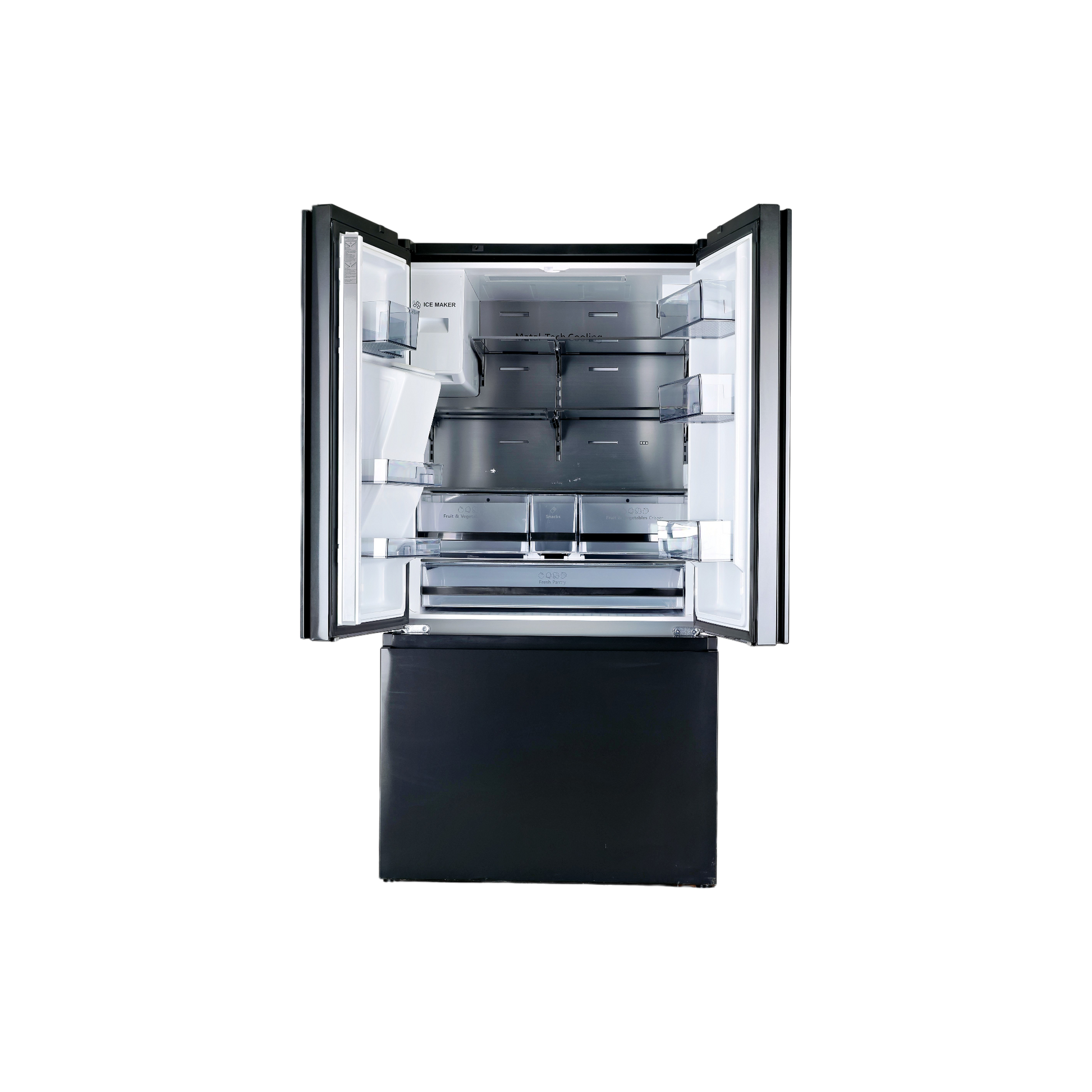 Réfrigérateur Multi-Portes 612 L Reconditionné HISENSE RF793N4SAFE : vue de l'intérieur