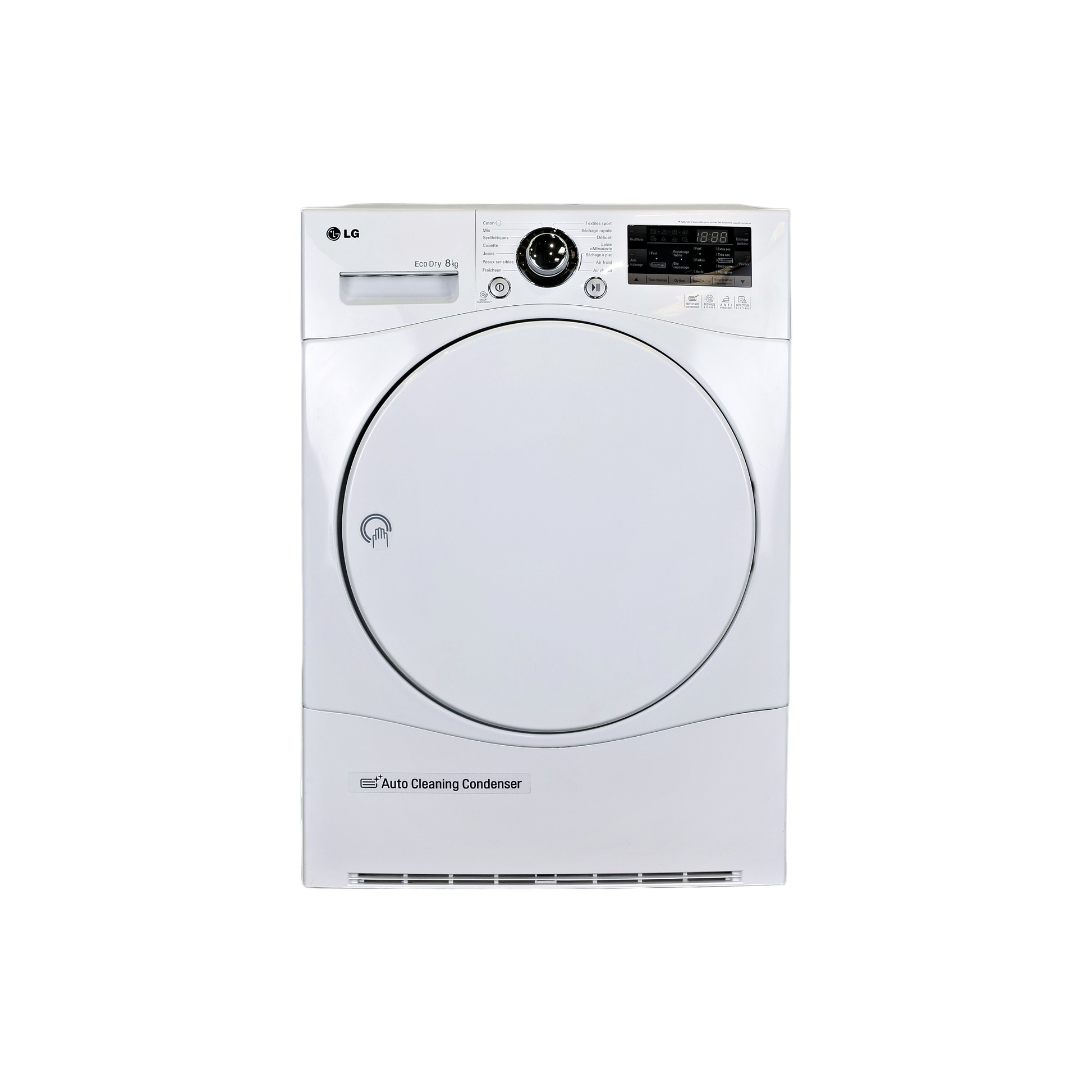Seche-Linge Pompe À Chaleur 8 kg Reconditionné LG RP8050WH : vue de face