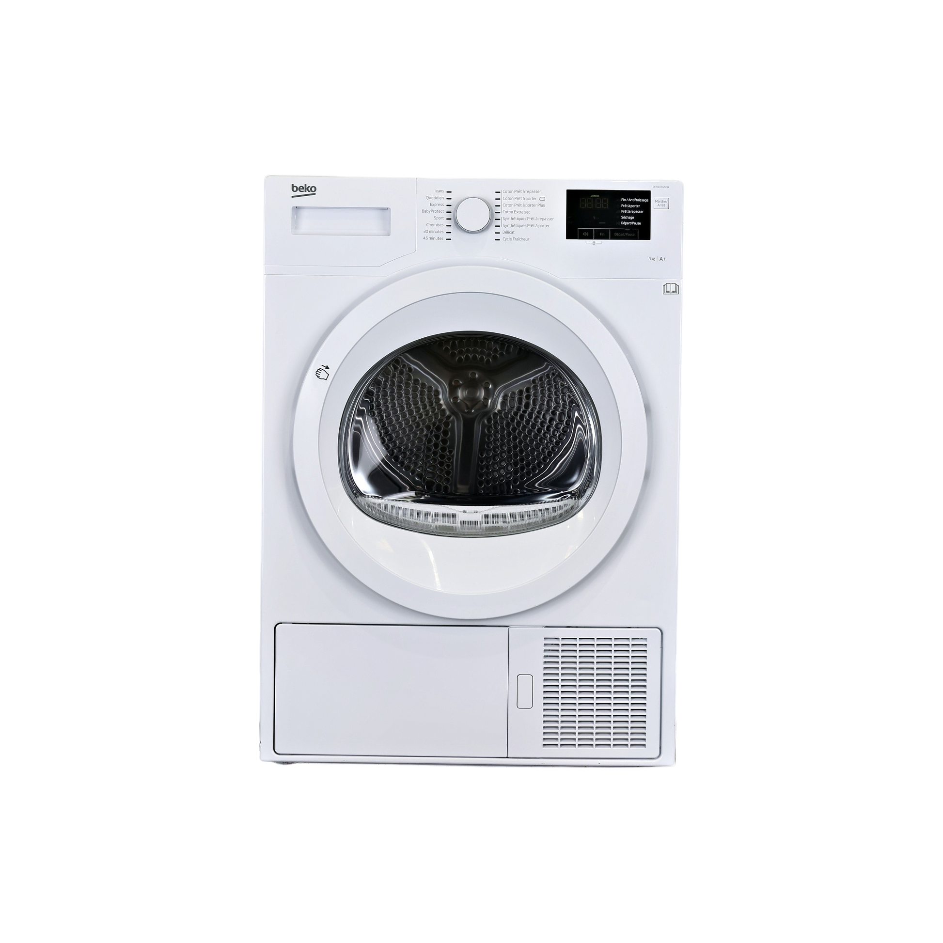 Seche-Linge Pompe À Chaleur 9 kg Reconditionné BEKO DE9333GA0W : vue de face