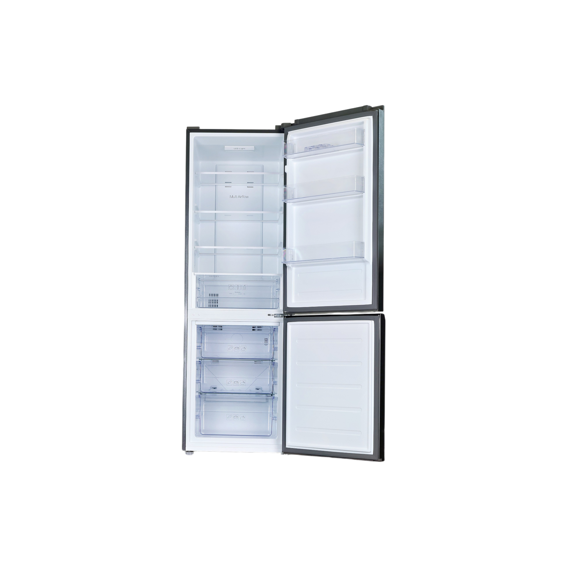 Réfrigérateur Avec Congélateur 318 L Reconditionné TCL RP318BWE0 : vue de l'intérieur