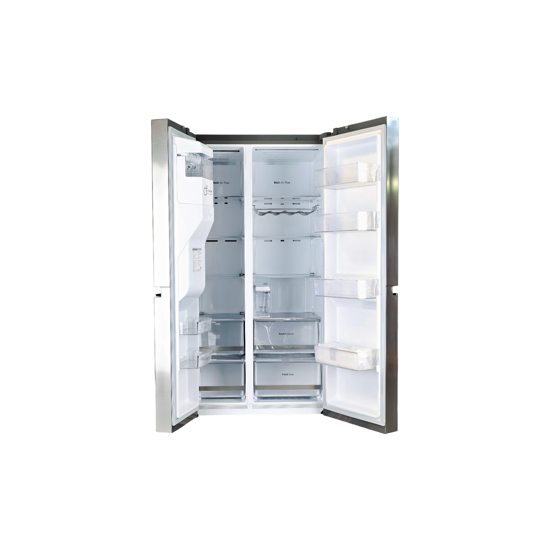 Réfrigérateur Américain 635 L Reconditionné LG GSLV81PZLE : vue de l'intérieur