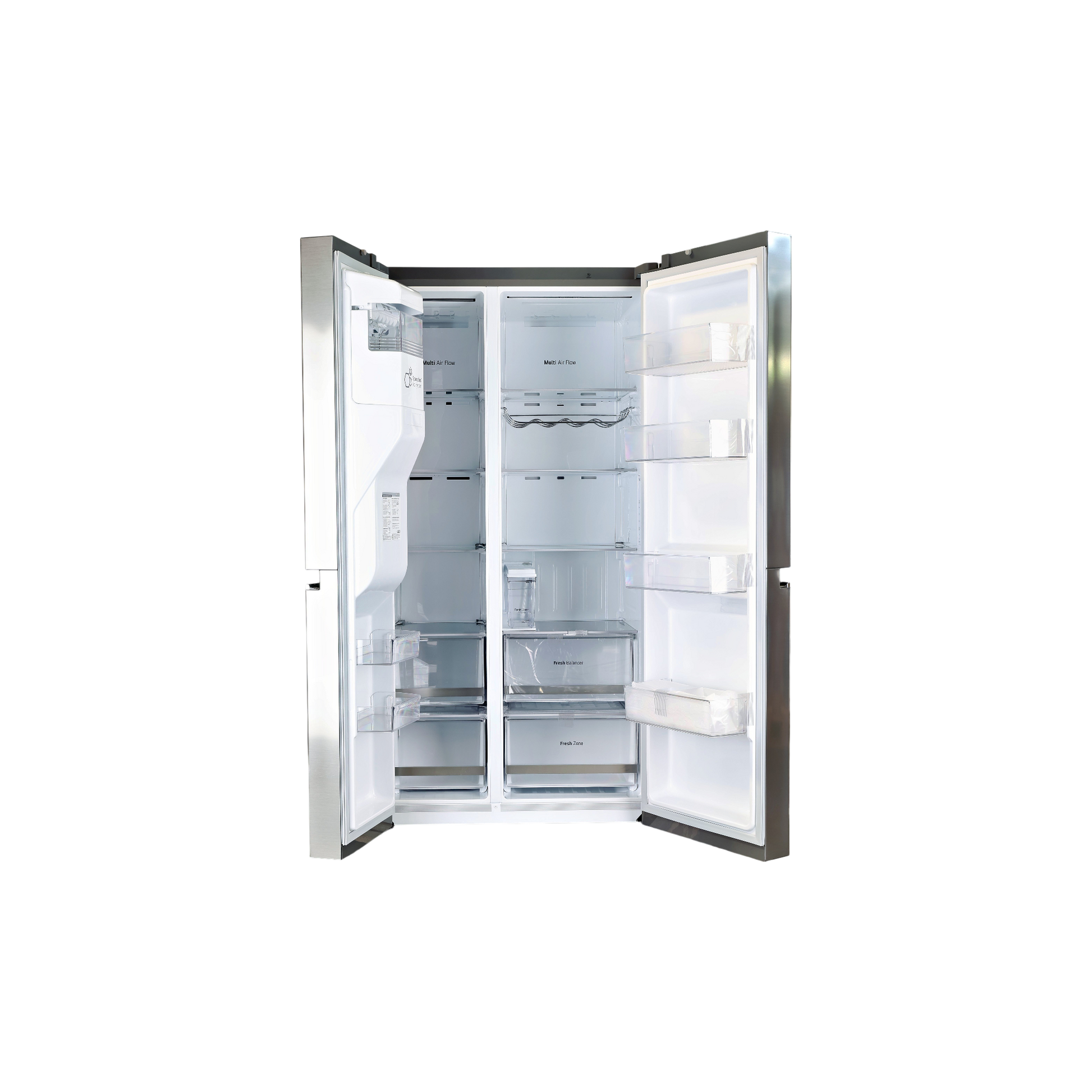 Réfrigérateur Américain 635 L Reconditionné LG GSLV81PZLE : vue de l'intérieur