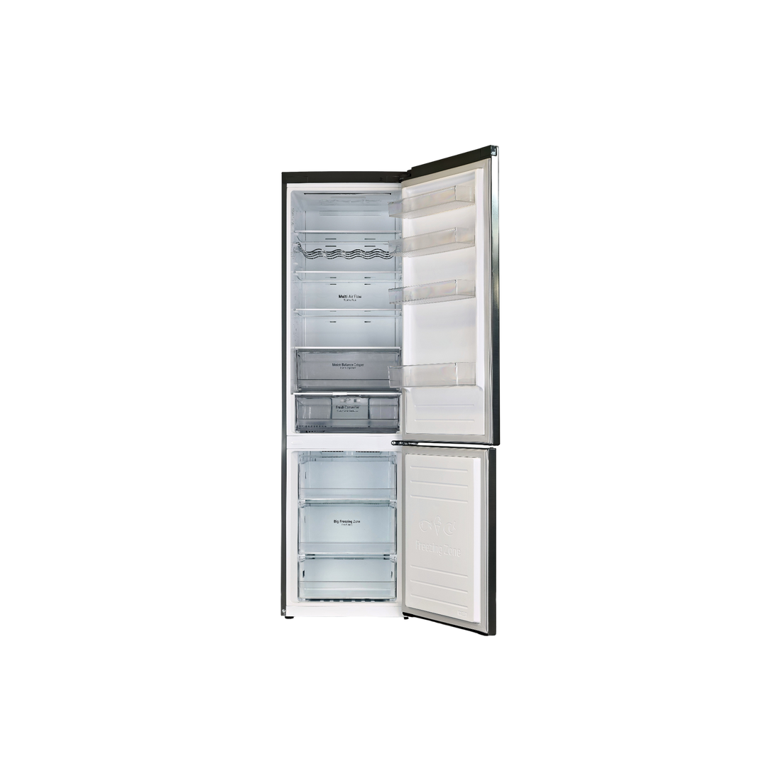 Réfrigérateur Avec Congélateur 384 L Reconditionné LG GBB62PZFDN : vue de l'intérieur