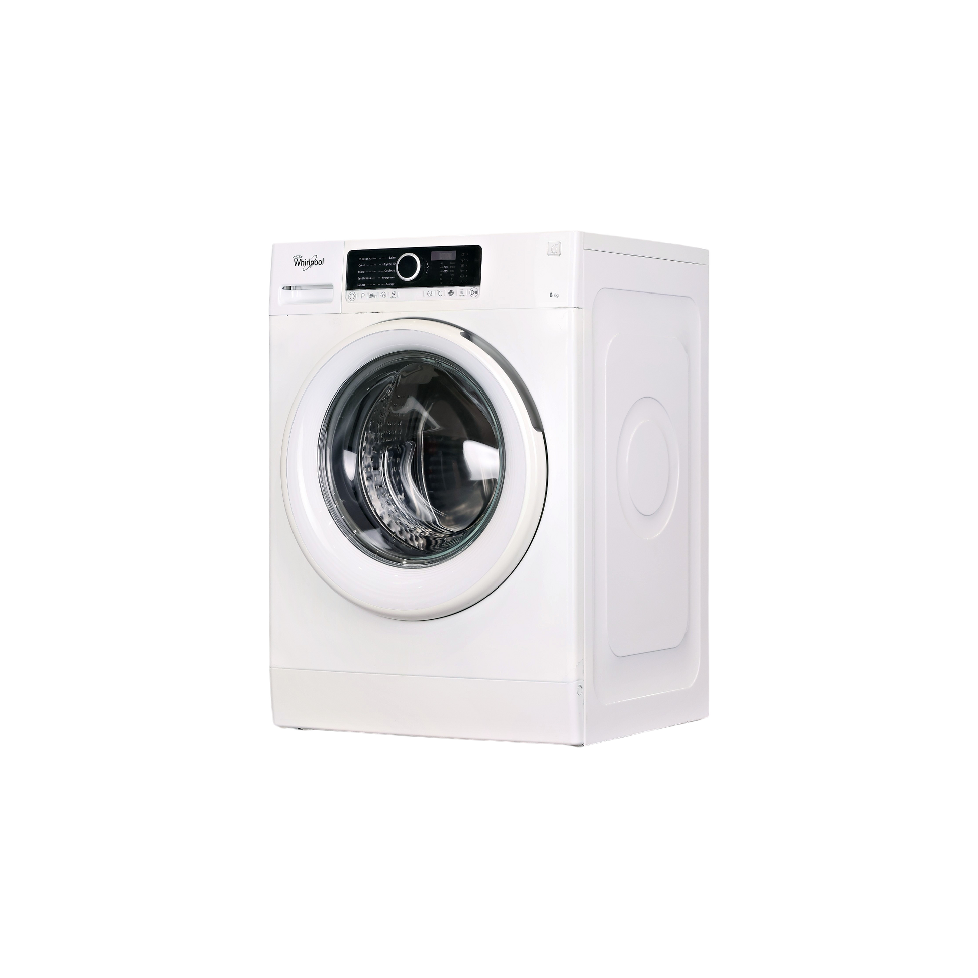 Lave-Linge Hublot 8 kg Reconditionné WHIRLPOOL FSCR80413 : vue du côté gauche