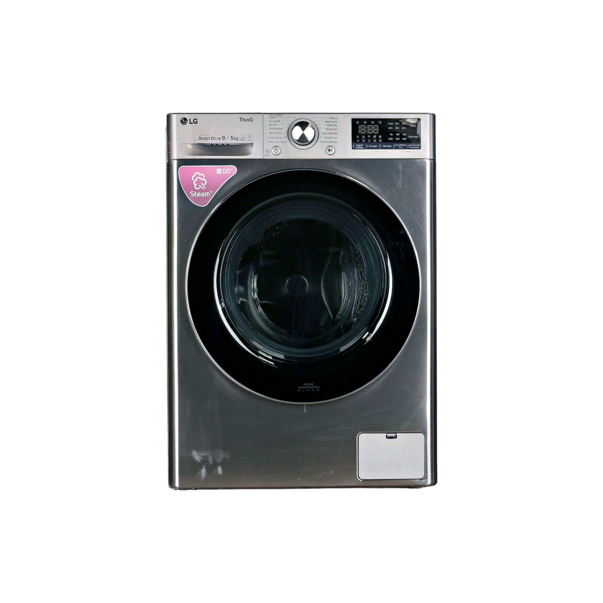 Lave-Linge Sechant 9 kg Reconditionné LG F954N42IXRS : vue de face