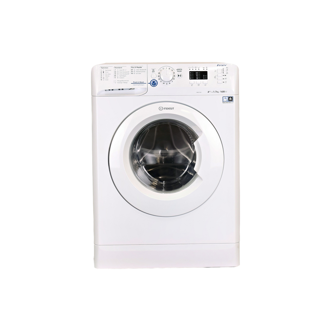 Lave-Linge Hublot 7 kg Reconditionné INDESIT XWA 71452 W FR : vue de face