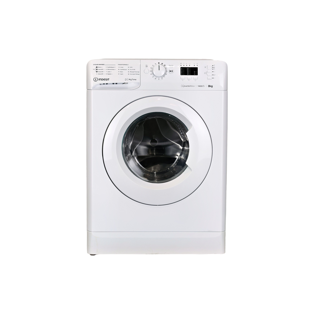 Lave-Linge Hublot 8 kg Reconditionné INDESIT MTWA81495WFR : vue de face