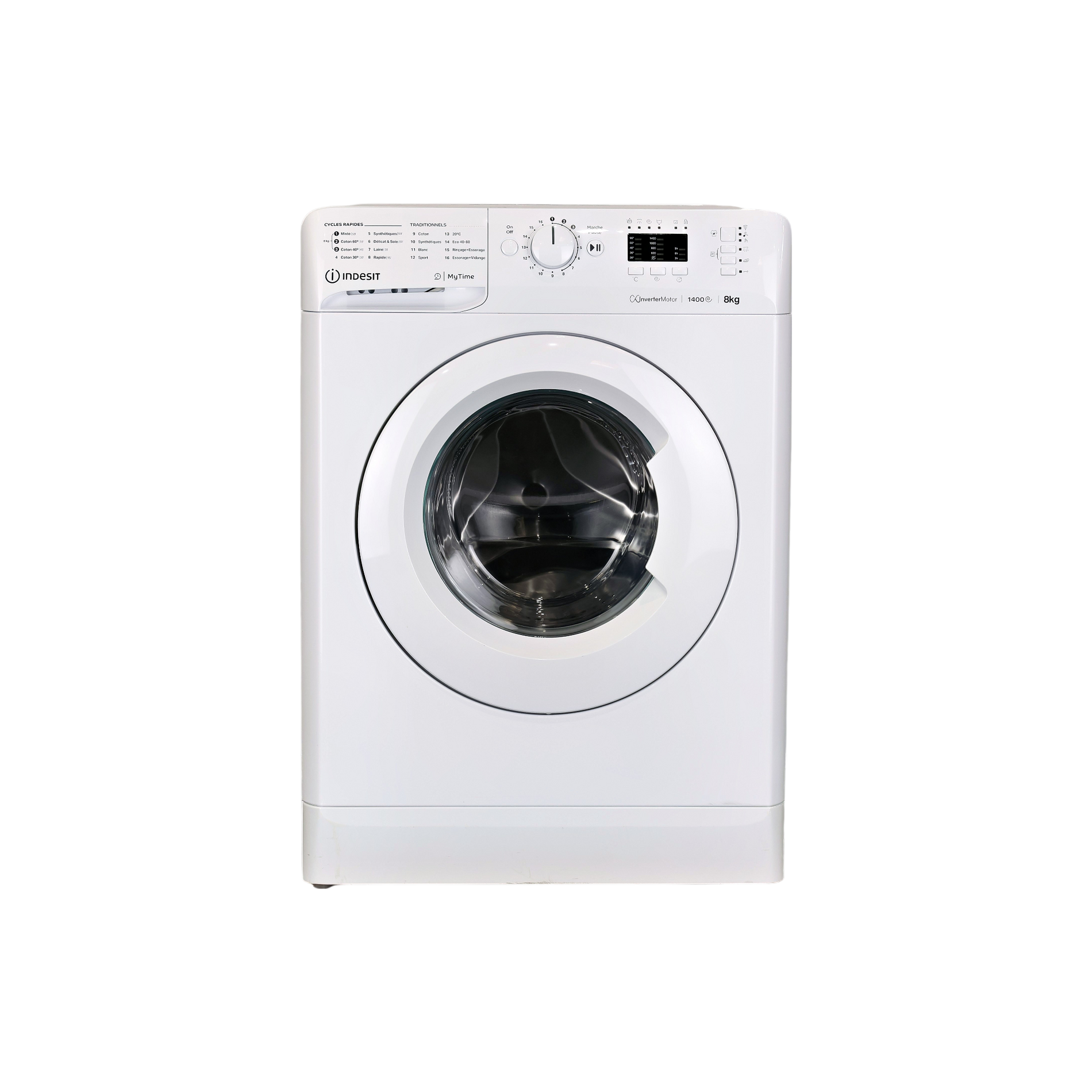 Lave-Linge Hublot 8 kg Reconditionné INDESIT MTWA81495WFR : vue de face