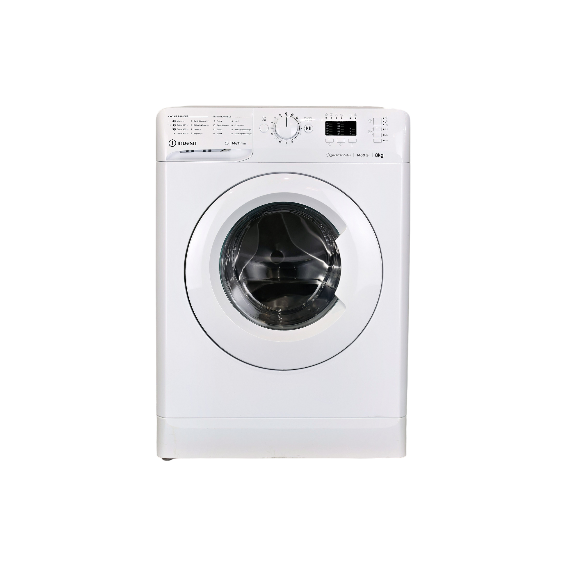 Lave-Linge Hublot 8 kg Reconditionné INDESIT MTWA81495WFR : vue de face