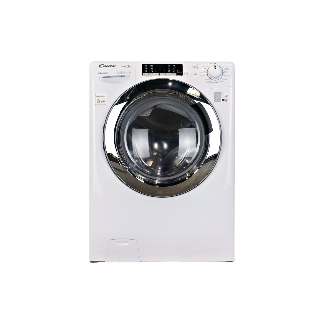 Lave-Linge Sechant 8 kg Reconditionné CANDY CSOW5854TWMC-S : vue de face