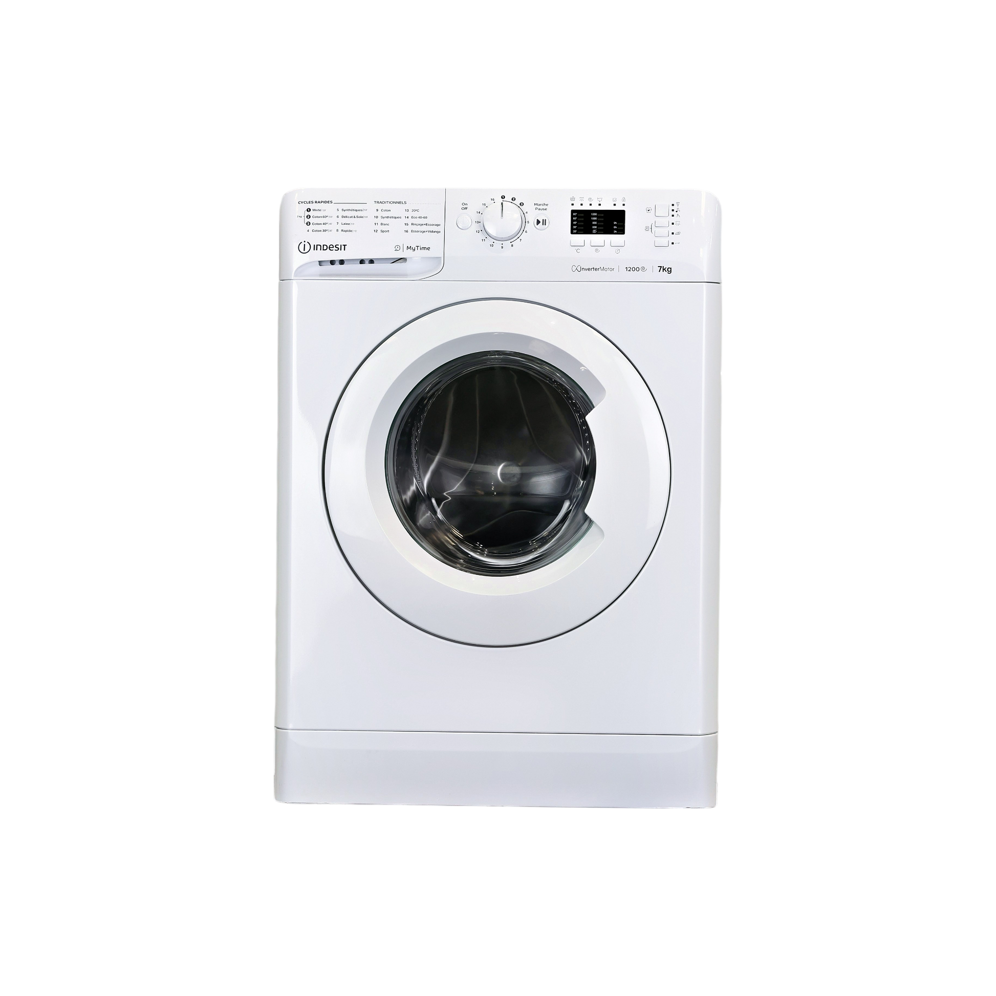 Lave-Linge Hublot 7 kg Reconditionné INDESIT MTWA71296WFR : vue de face