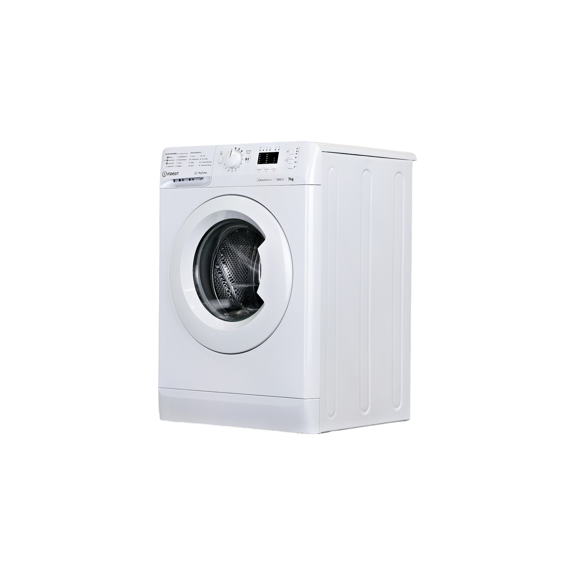 Lave-Linge Hublot 7 kg Reconditionné INDESIT MTWA71296WFR : vue du côté gauche