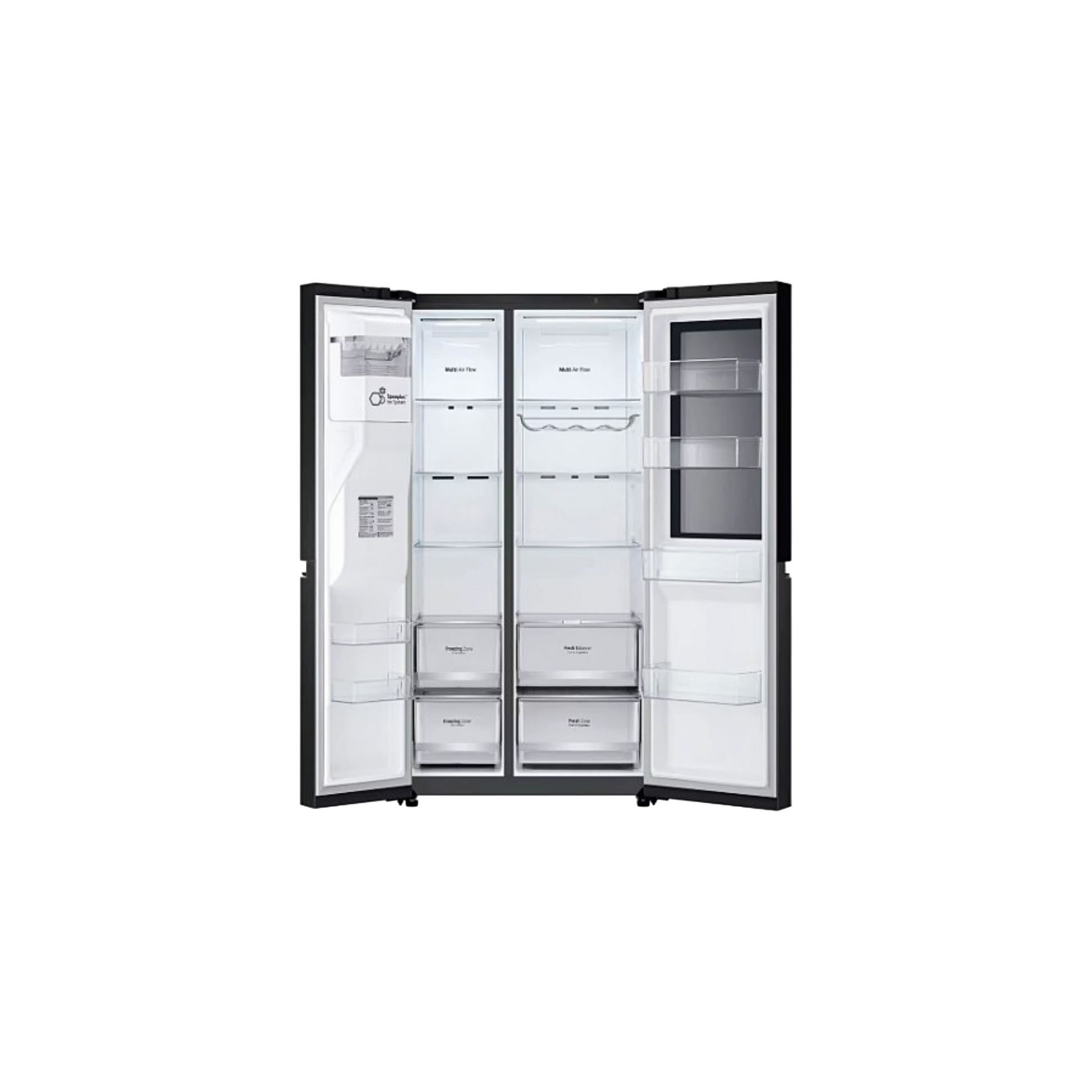 Réfrigérateur Américain 635 L Reconditionné LG GSGV80EPLD : vue de l'intérieur