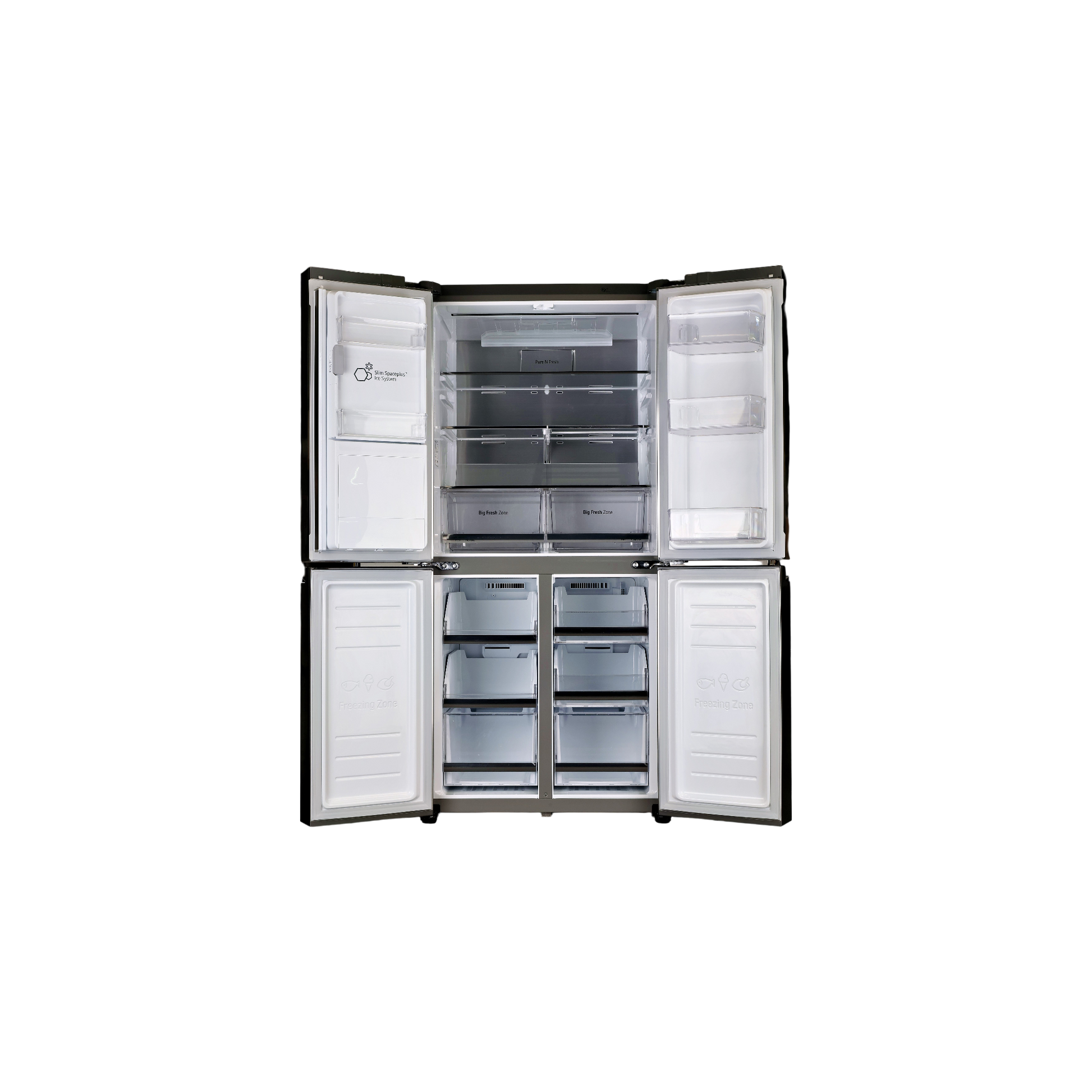Réfrigérateur Multi-Portes 506 L Reconditionné LG GML844PZ6F : vue de l'intérieur