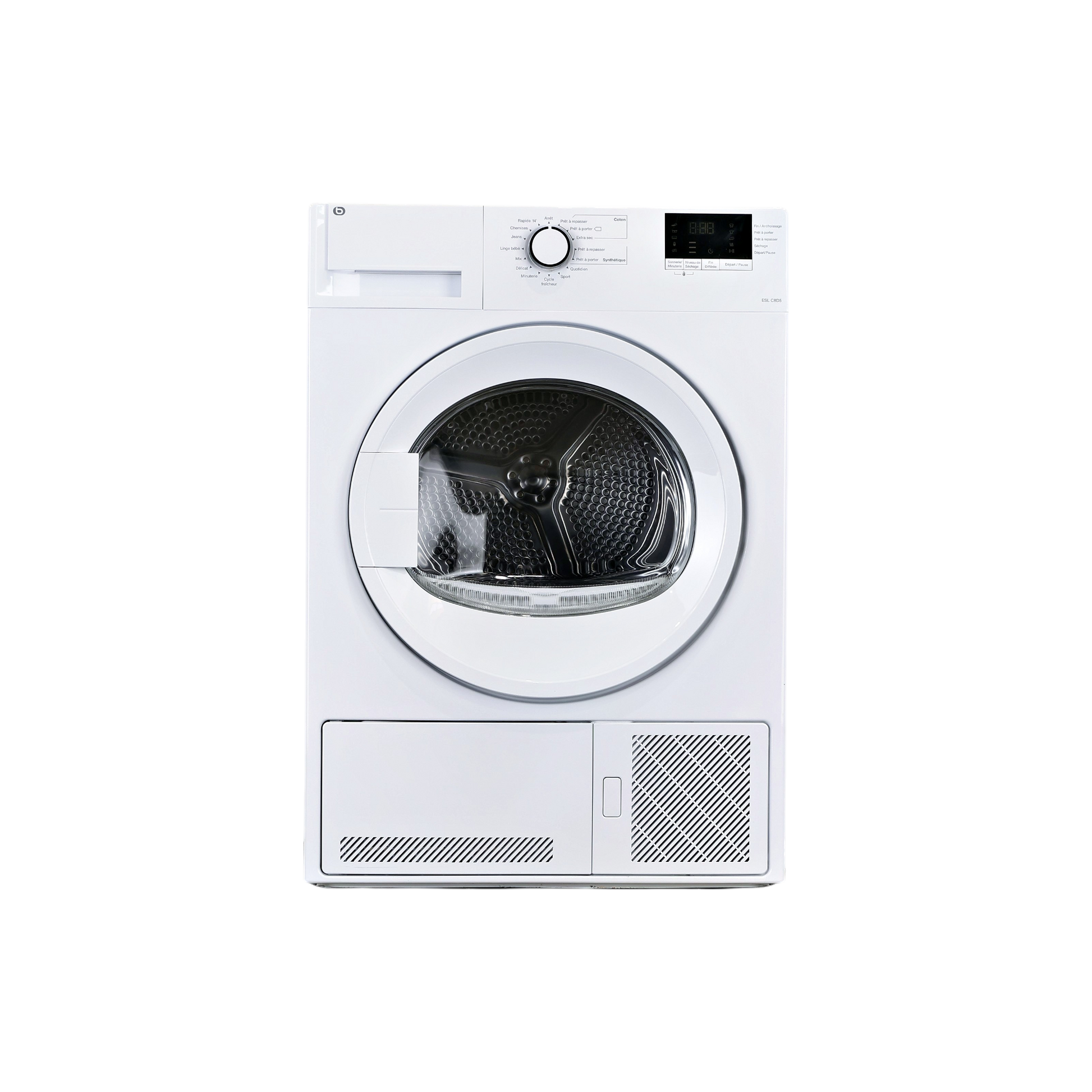Seche-Linge Condensation 8 kg Reconditionné ESSENTIEL B ESLC8D5 : vue de face