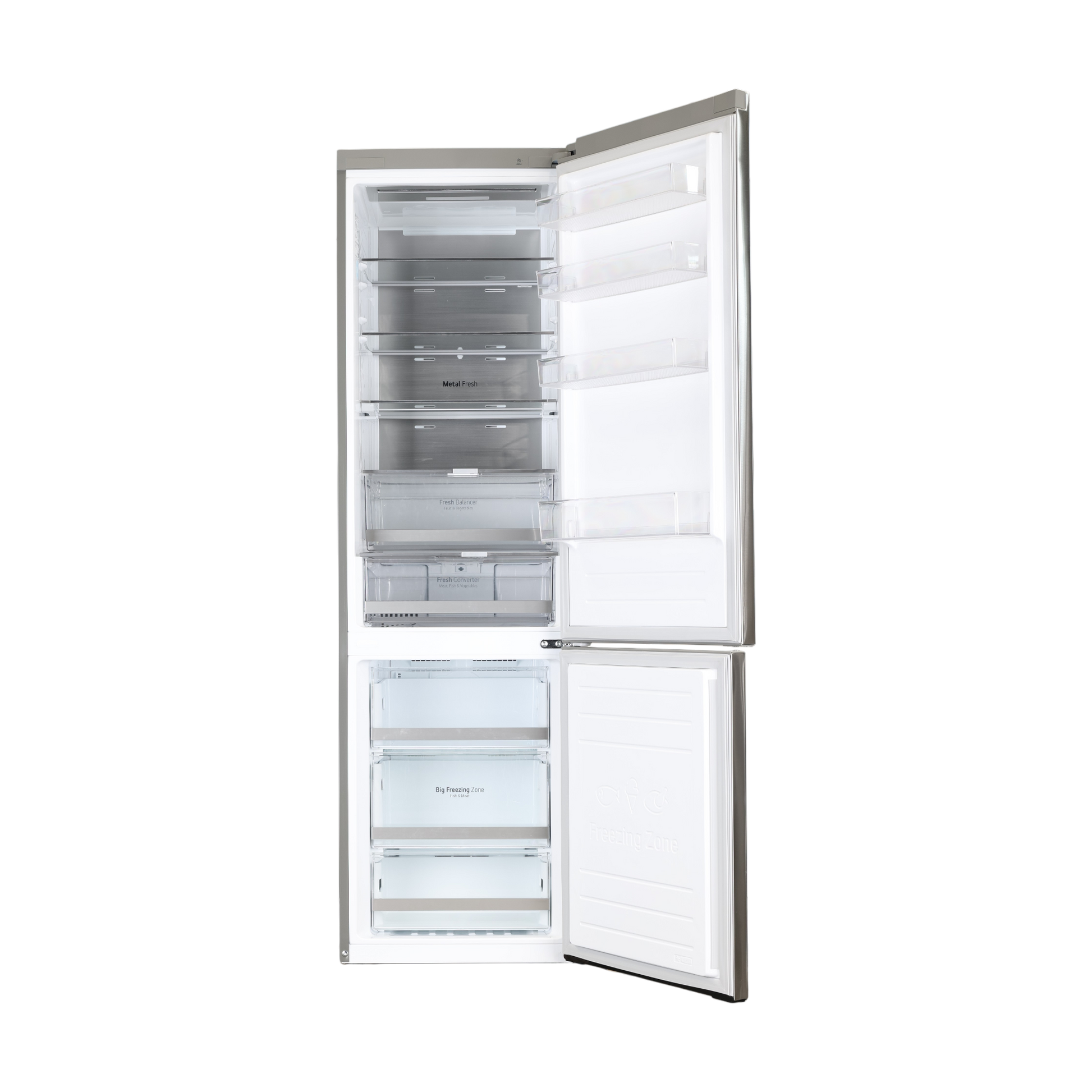 Réfrigérateur Avec Congélateur 384 L Reconditionné LG GBB92STACP : vue de l'intérieur