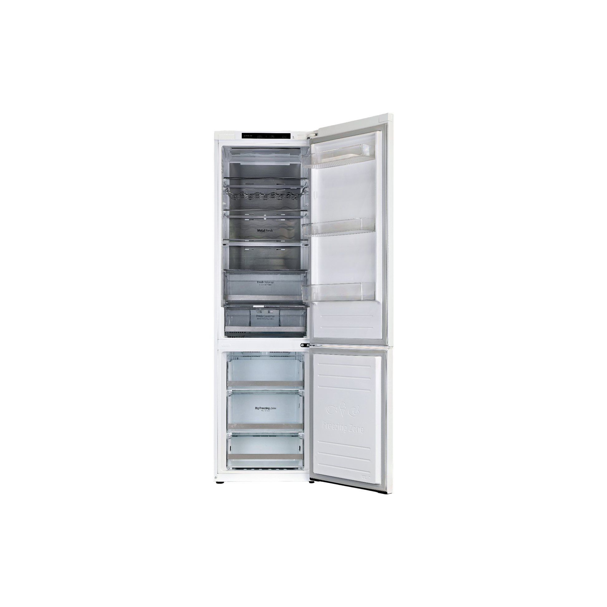 Réfrigérateur Avec Congélateur 384 L Reconditionné LG GBB72SWVFN : vue de l'intérieur