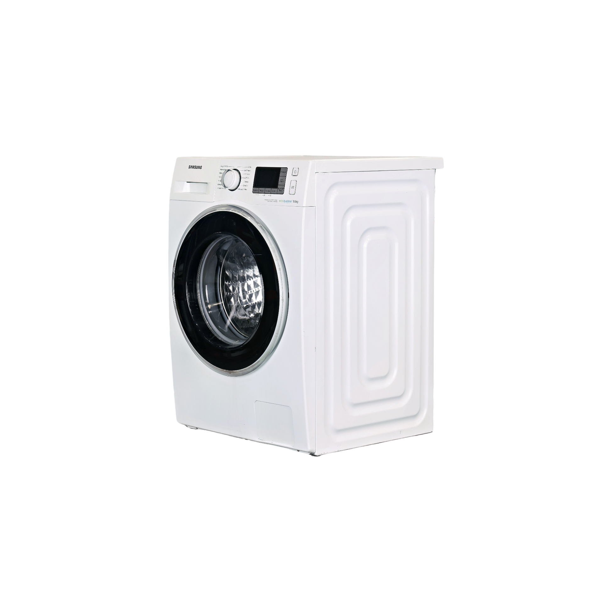 Lave-Linge Hublot 8 kg Reconditionné SAMSUNG WF80F5EBW4W : vue du côté gauche
