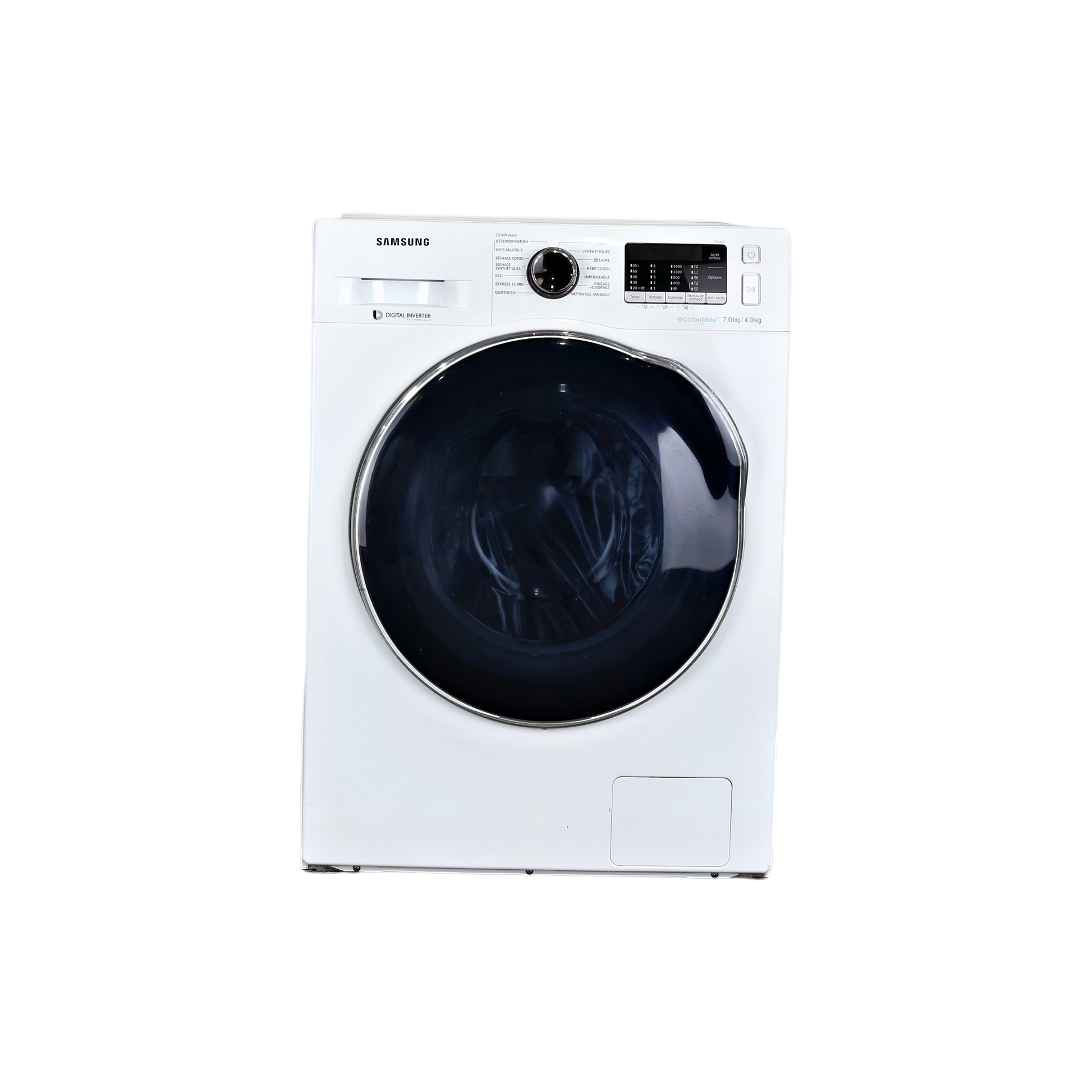 Lave-Linge Sechant 7 kg Reconditionné SAMSUNG WD70J5A10AW : vue de face