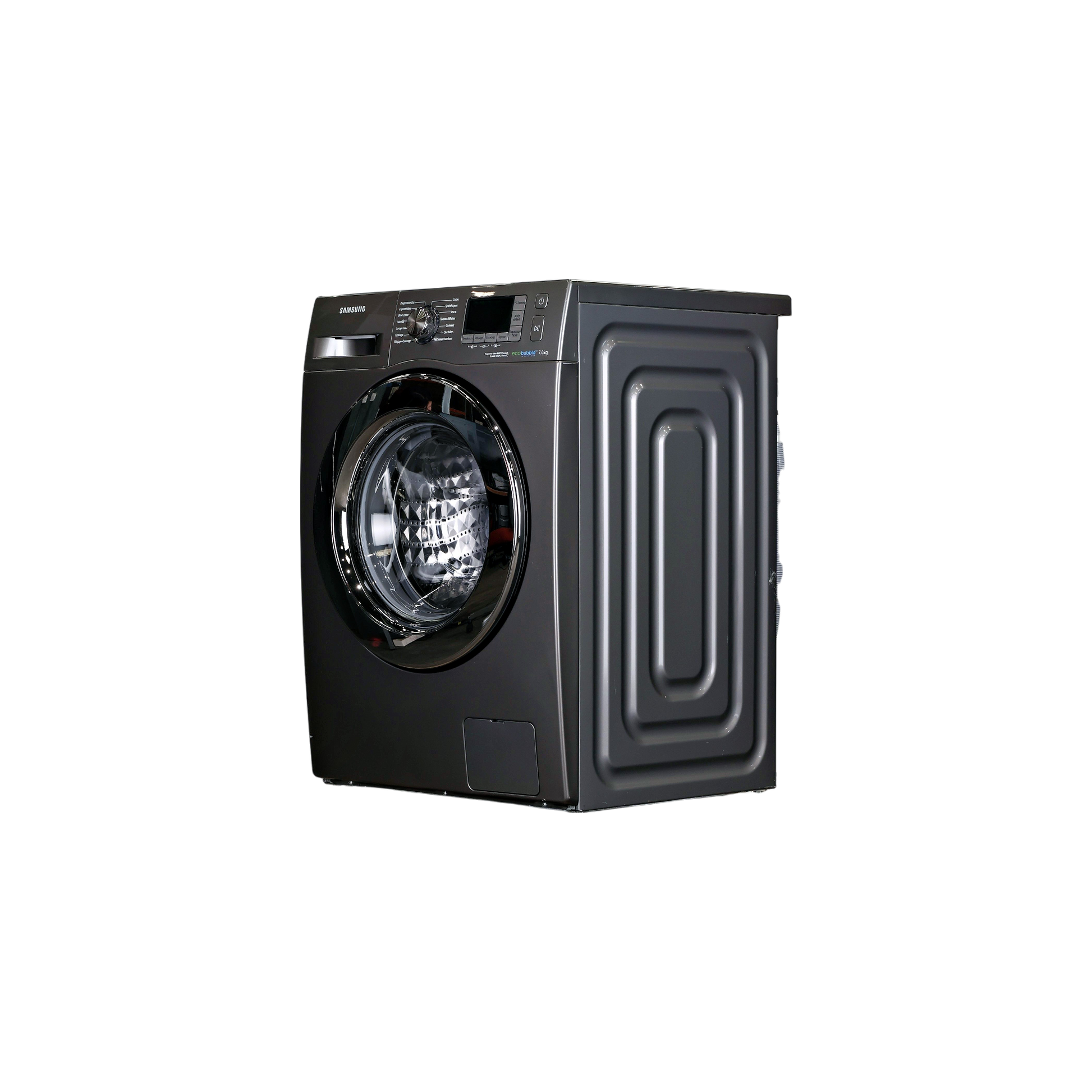 Lave-Linge Hublot 7 kg Reconditionné SAMSUNG WF70F5E5W4X : vue du côté gauche