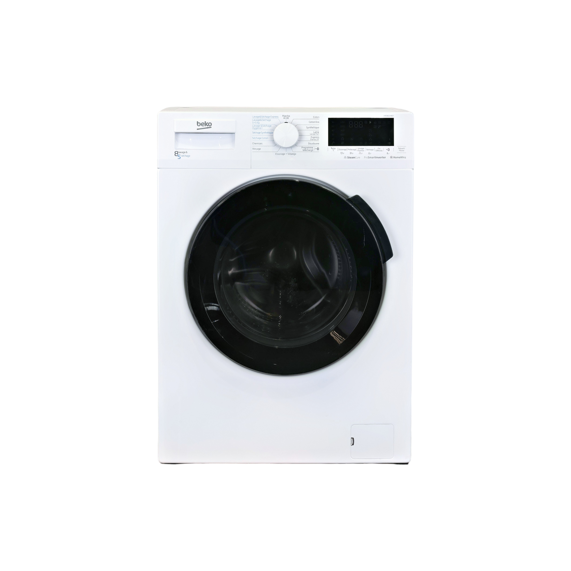 Lave-Linge Sechant 8 kg Reconditionné BEKO HTE8613YBST : vue de face