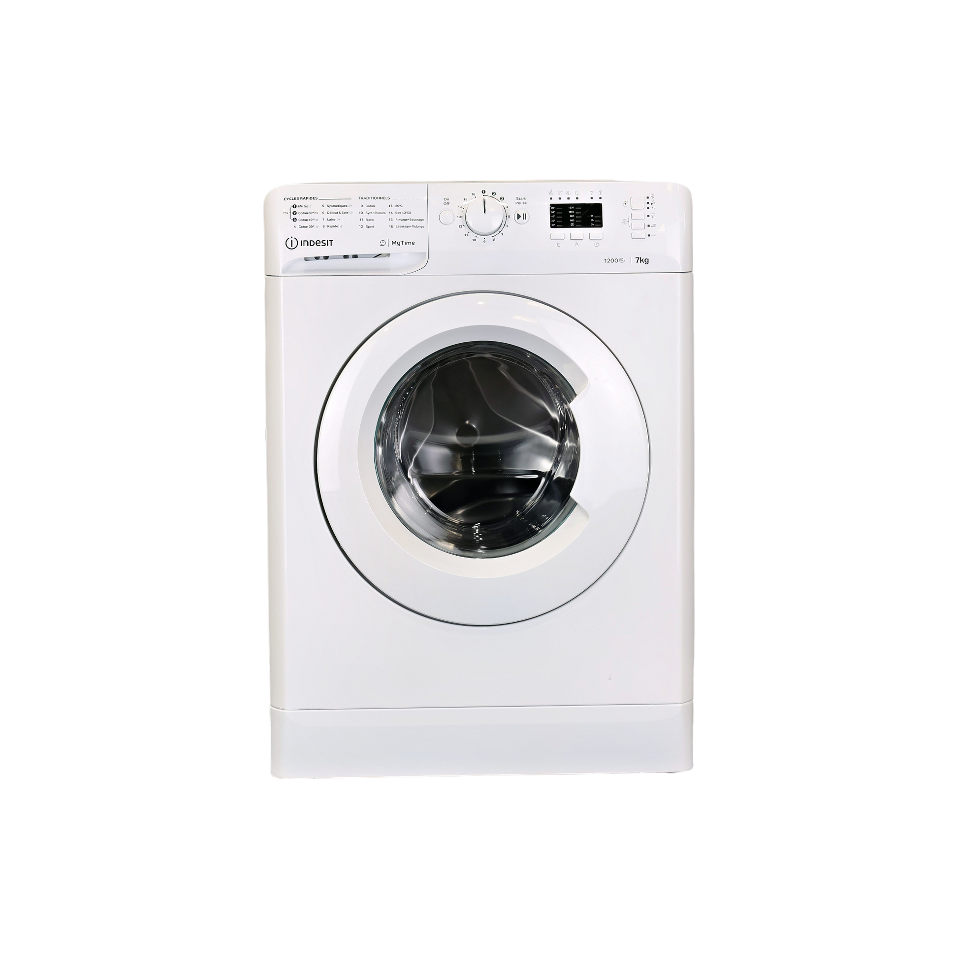 Lave-Linge Hublot 8 kg Reconditionné INDESIT MTWA 81283 W EU : vue de face
