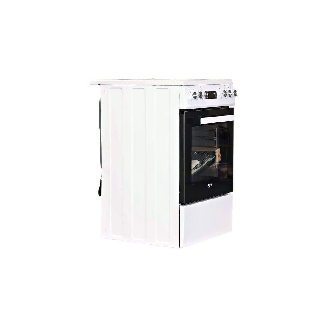 Cuisinière Vitrocéramique 60 L Reconditionné BEKO FSE57302GWC : vue du côté droit
