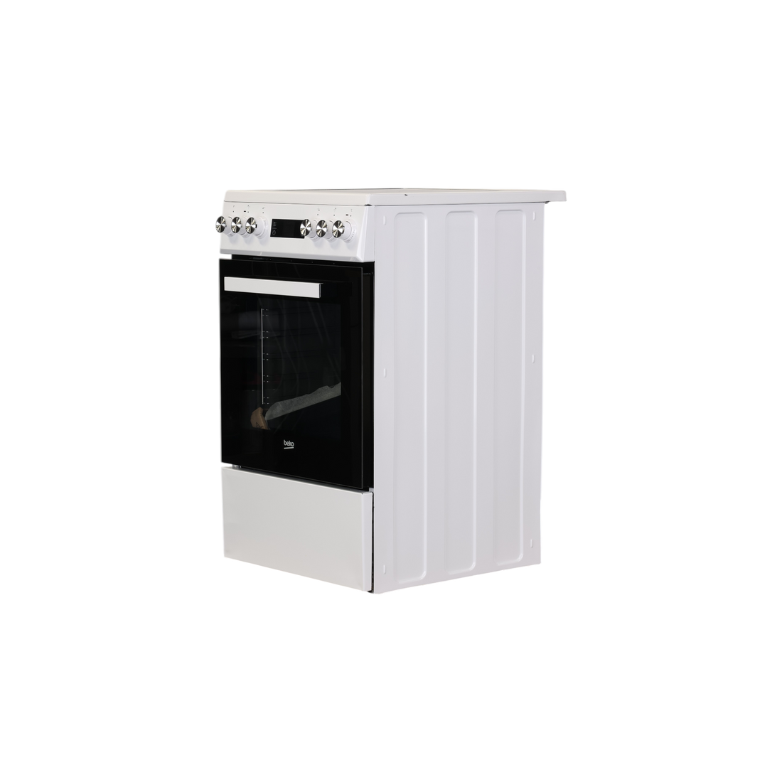 Cuisinière Vitrocéramique 60 L Reconditionné BEKO FSE57302GWC : vue du côté gauche