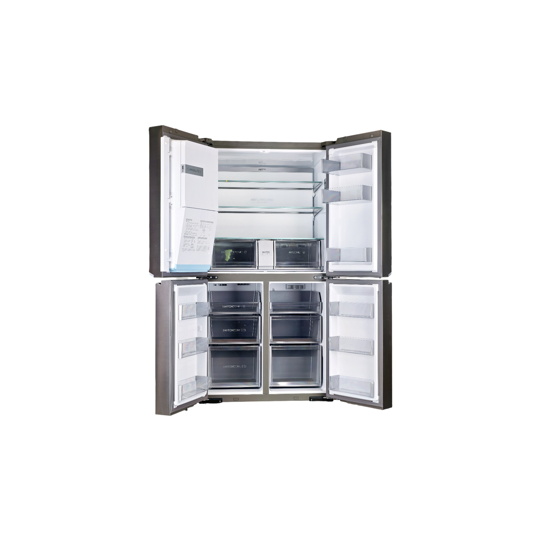 Réfrigérateur Multi-Portes 601 L Reconditionné HAIER HCR7918EIMP : vue de l'intérieur